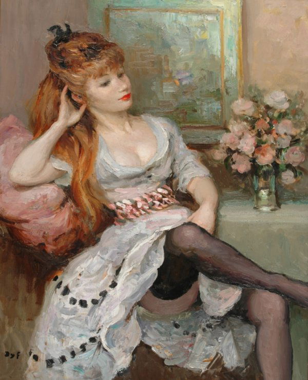 MARCEL DYF (French 1899-1985) A PAINTING, "Claudi: MARCEL DYF (French 1899-1985) A PAINTING, "Claudine la Belle," oil on canvas, signed. 36" x 29". Framed.