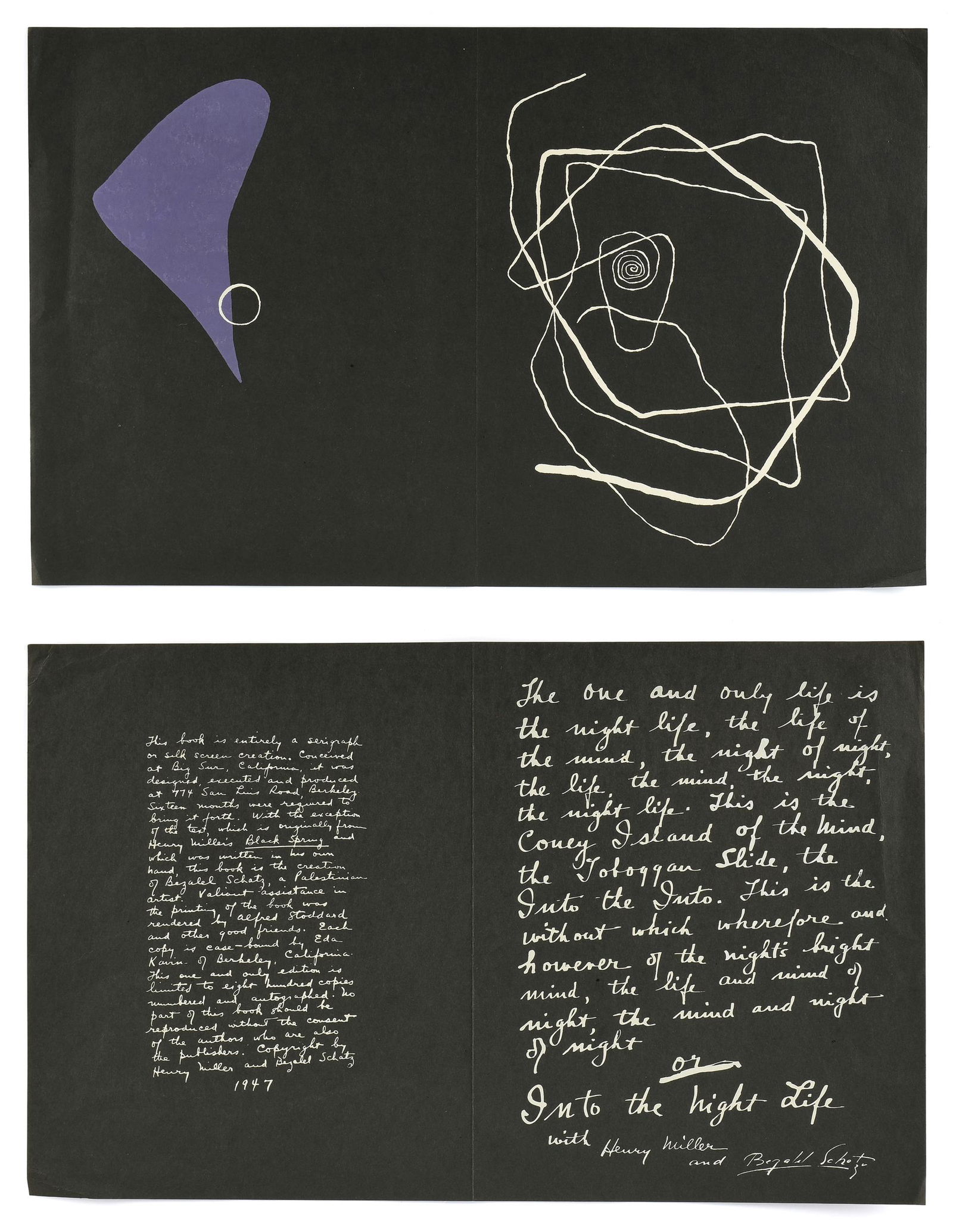 BEZALEL SCHATZ (Palestinian 1912-1978) AND HENRY MILLER (1 of 5)