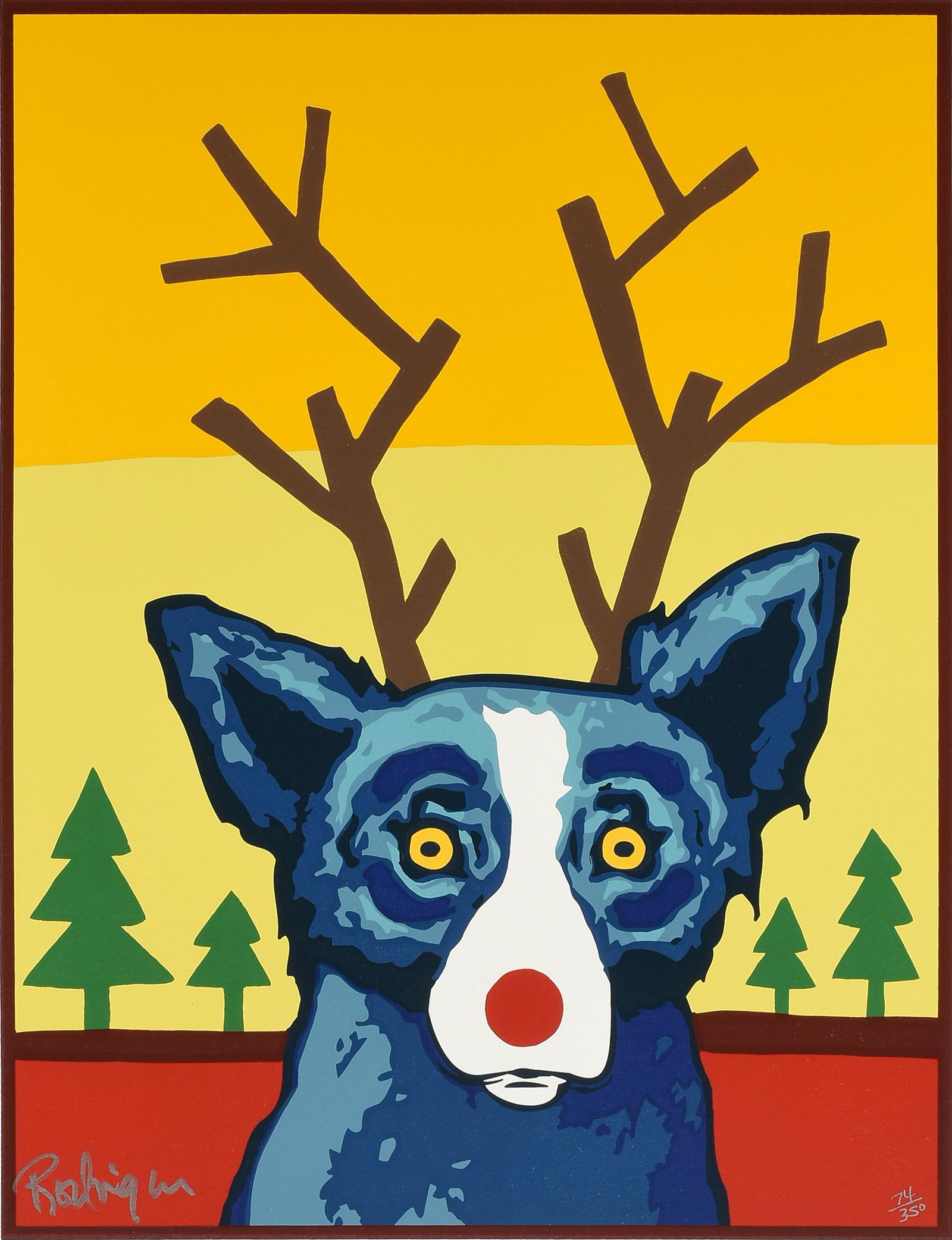 GEORGE RODRIGUE (American/Louisiana 1944-2013) A PRINT, (1 of 9)