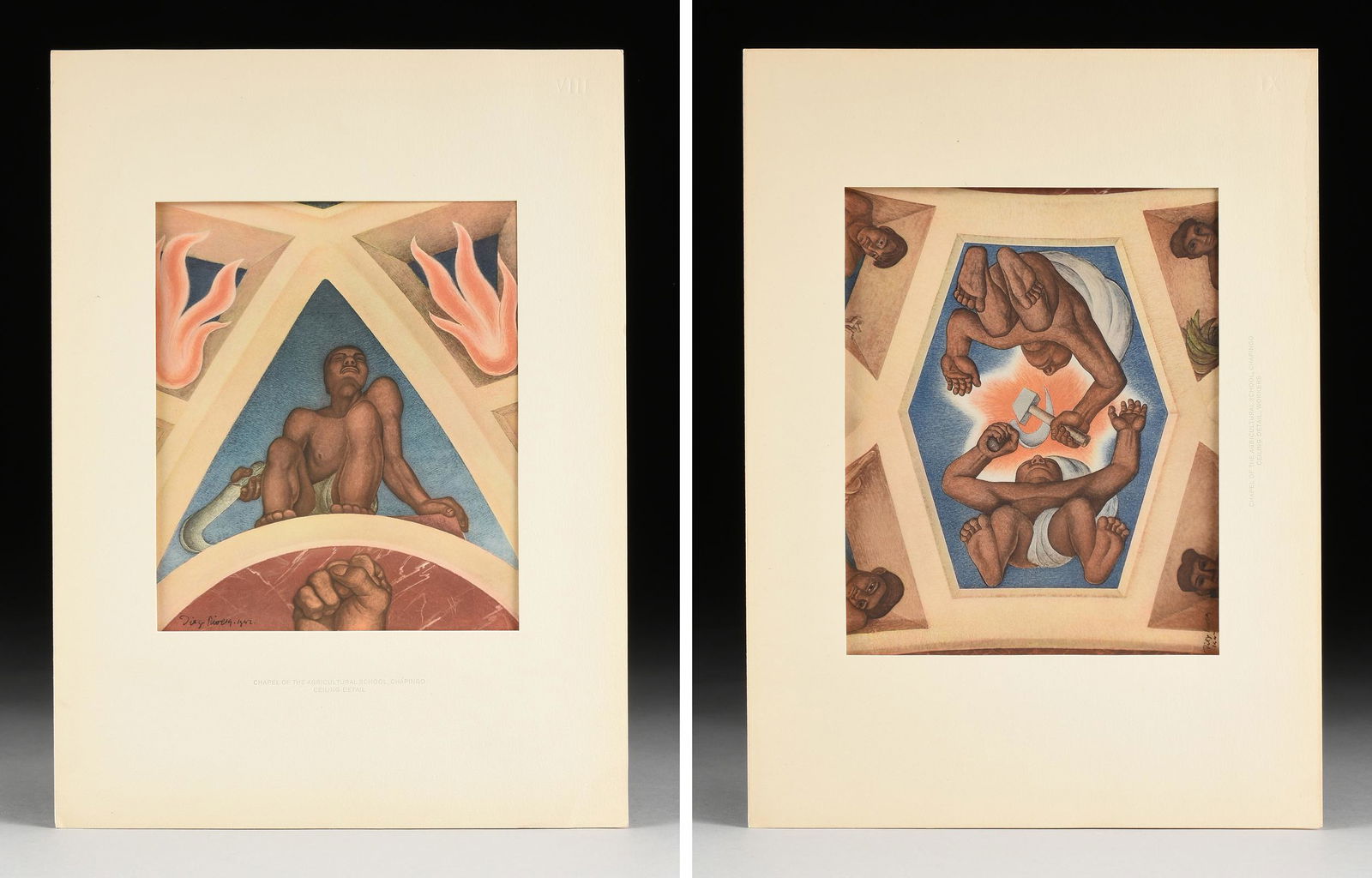 DIEGO RIVERA (Mexican 1886-1957) A GROUP OF TWO PRINTS, (1 of 11)