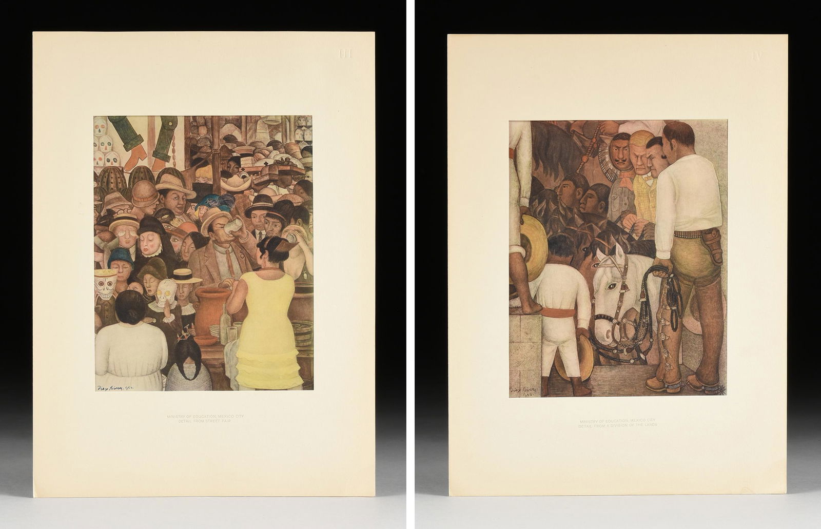 DIEGO RIVERA (Mexican 1886-1957) A GROUP OF TWO PRINTS, (1 of 11)