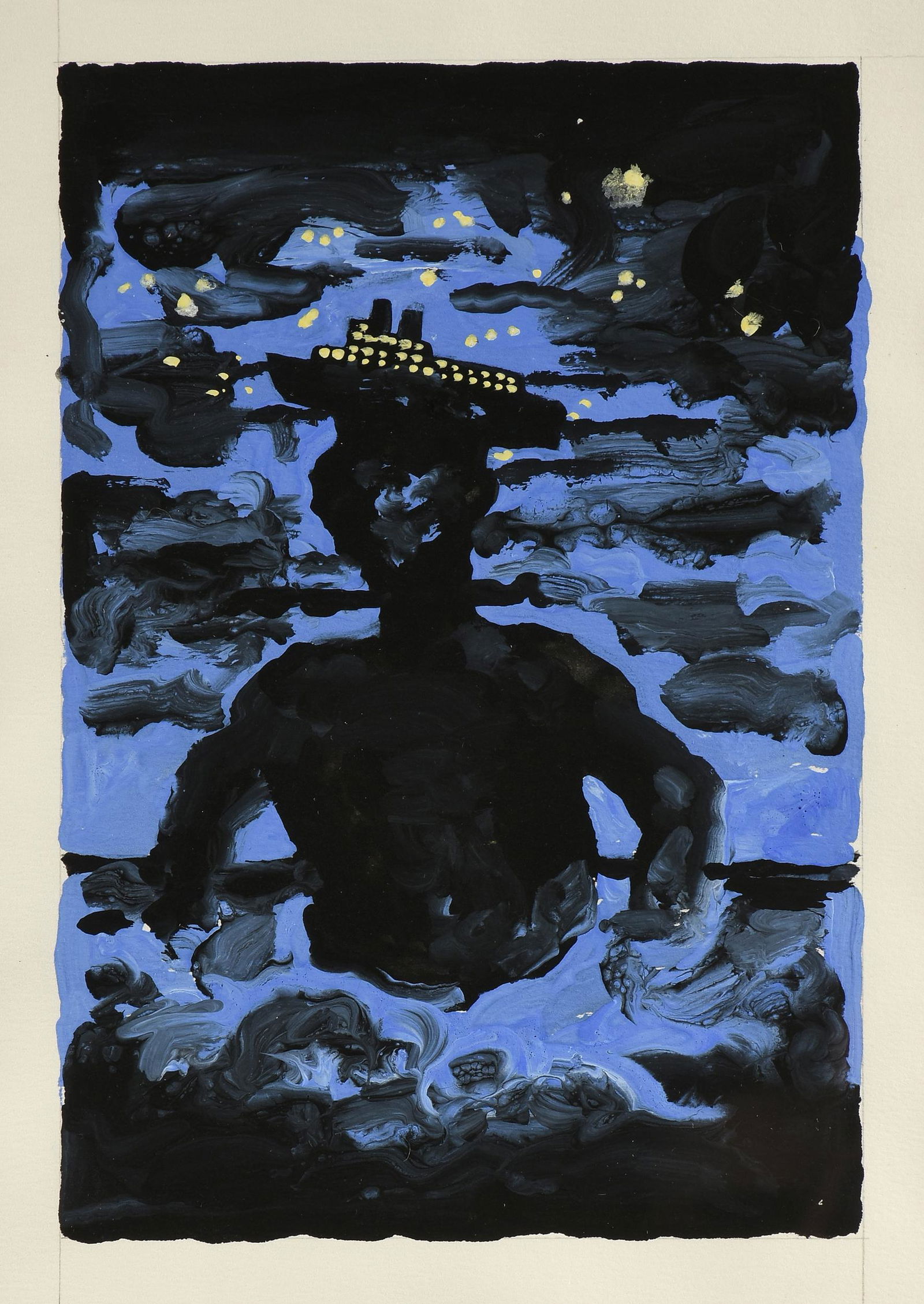 DEREK BOSHIER (British b. 1937) A PAINTING "Sea Visitor (1 of 10)