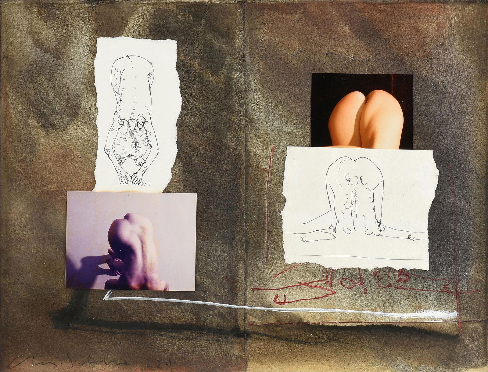 CHARLES SCHORRE (American/Texas 1925-1996) A COLLAGE, (1 of 11)