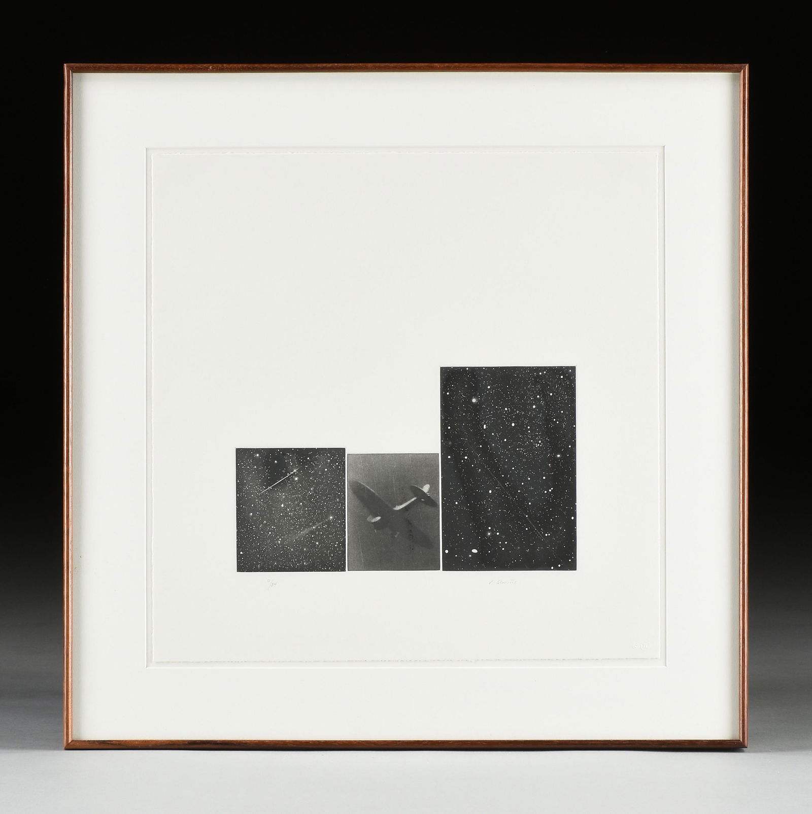 VIJA CELMINS (American b. 1938) A PRINT, "Concentric (1 of 10)