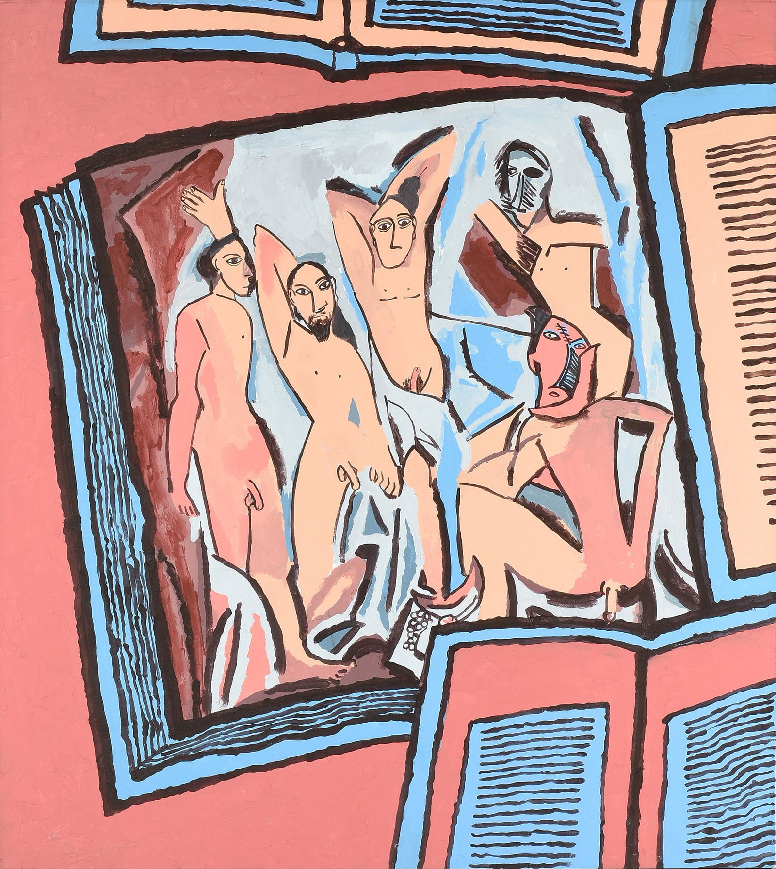 DEREK BOSHIER (English b. 1937) A PAINTING, "Les (1 of 15)