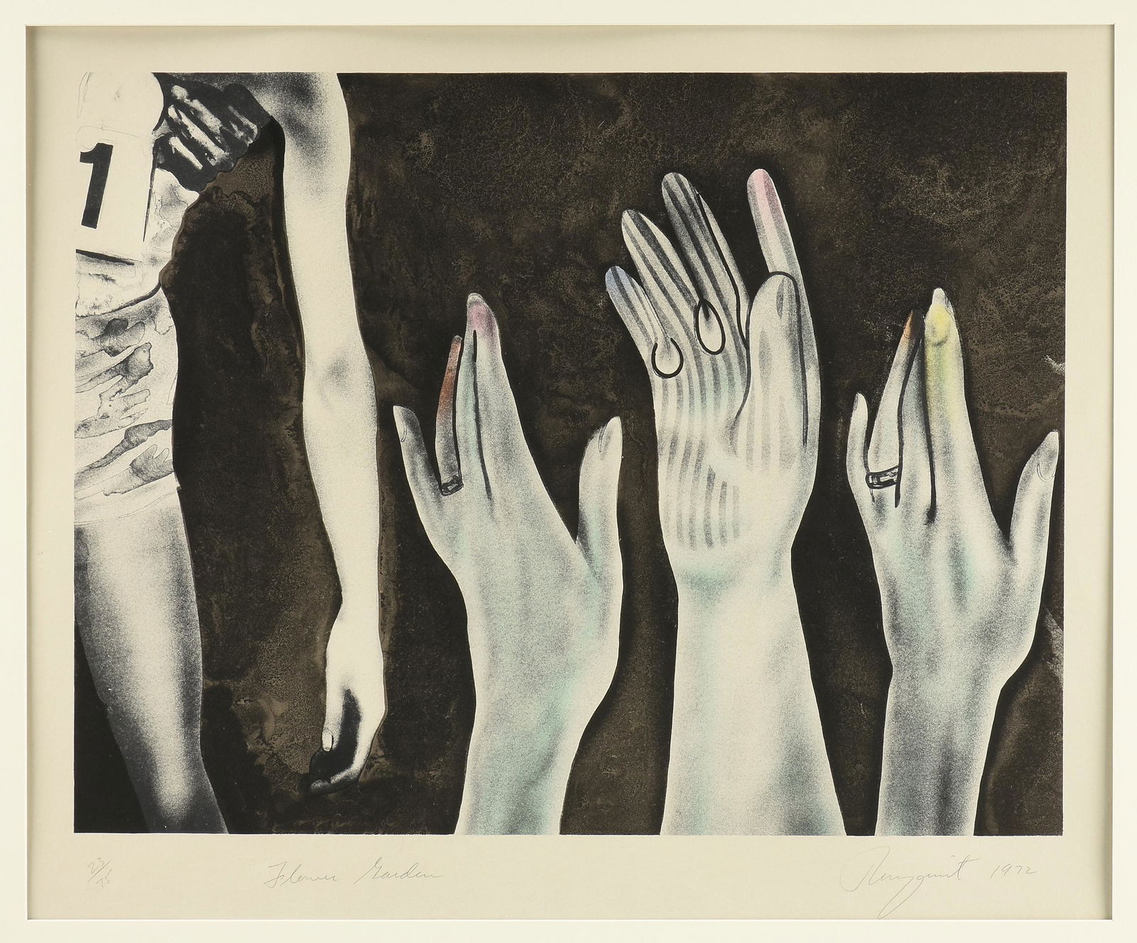 JAMES ROSENQUIST (American 1933-2017) A PRINT, "Flower (1 of 14)