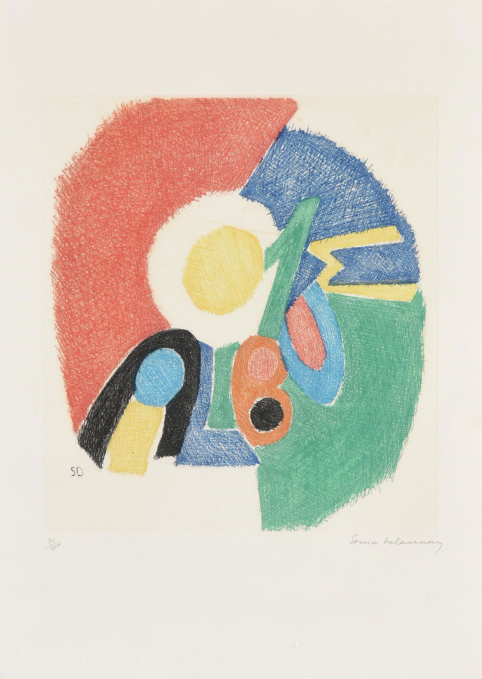 SONIA DELAUNAY (Ukrainian 1885-1979) A PRINT, "Le Rythm (1 of 13)