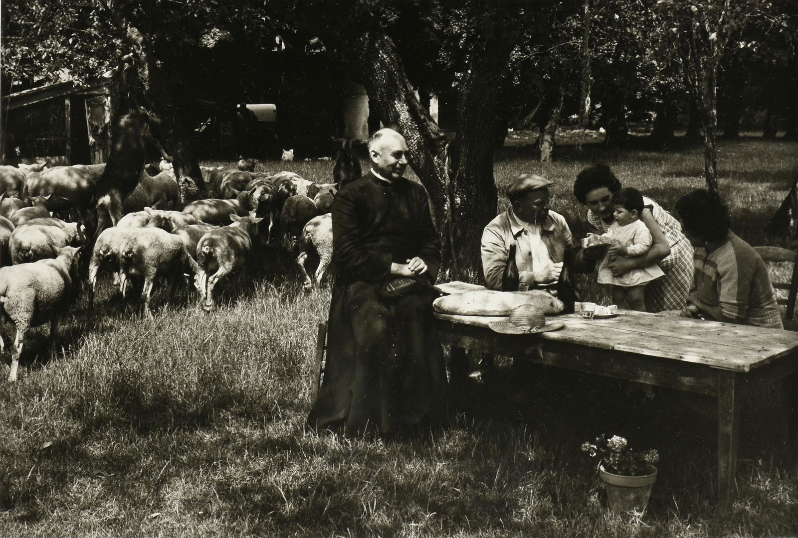 ÉDOUARD BOUBAT (French 1923-1999) A PHOTOGRAPH, "Priest (1 of 9)