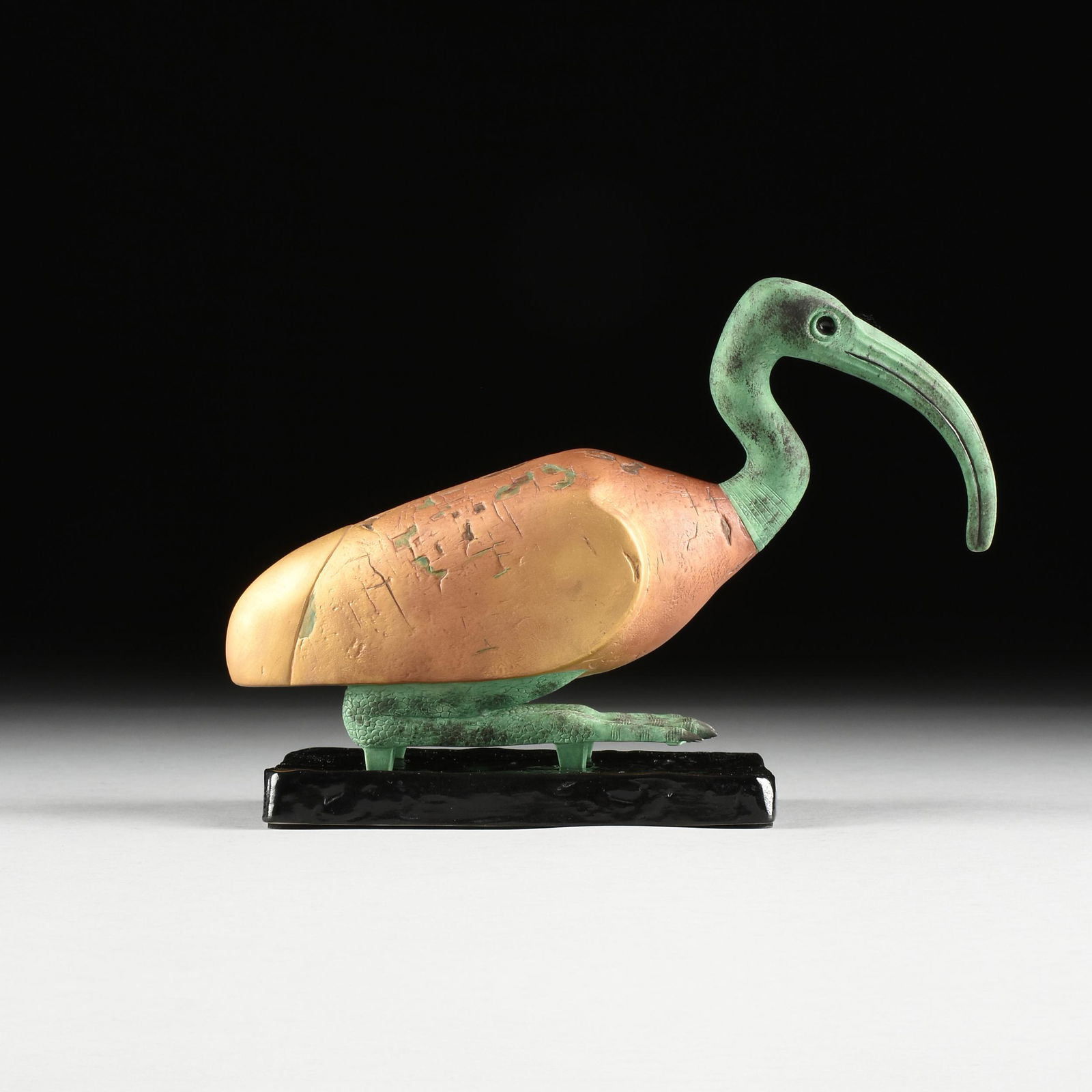 A BOEHM LIMITED "SACRED IBIS" PORCELAIN SCULPTURE, (1 of 9)