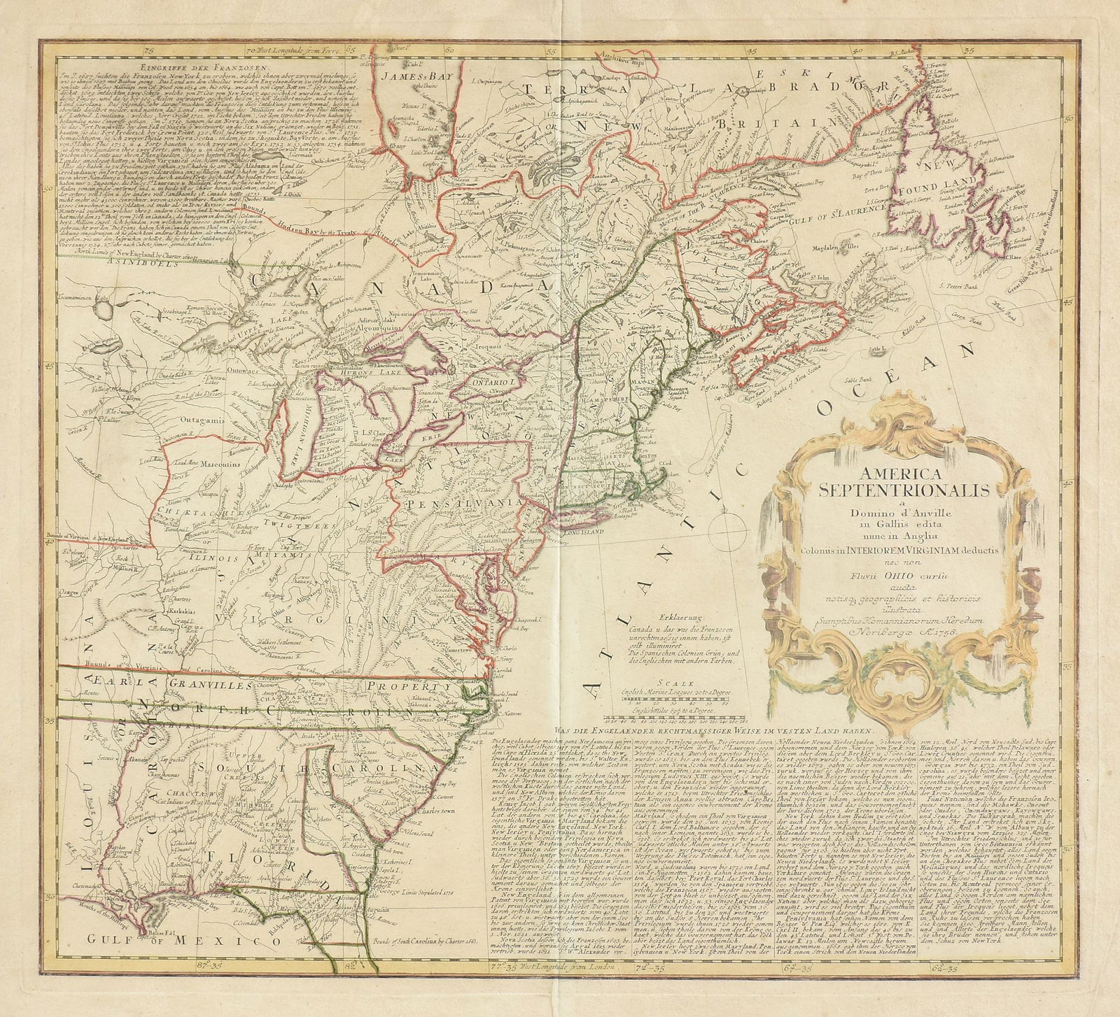 AN ANTIQUE MAP, "America Septentrionalis," AMSTERDAM, (1 of 9)