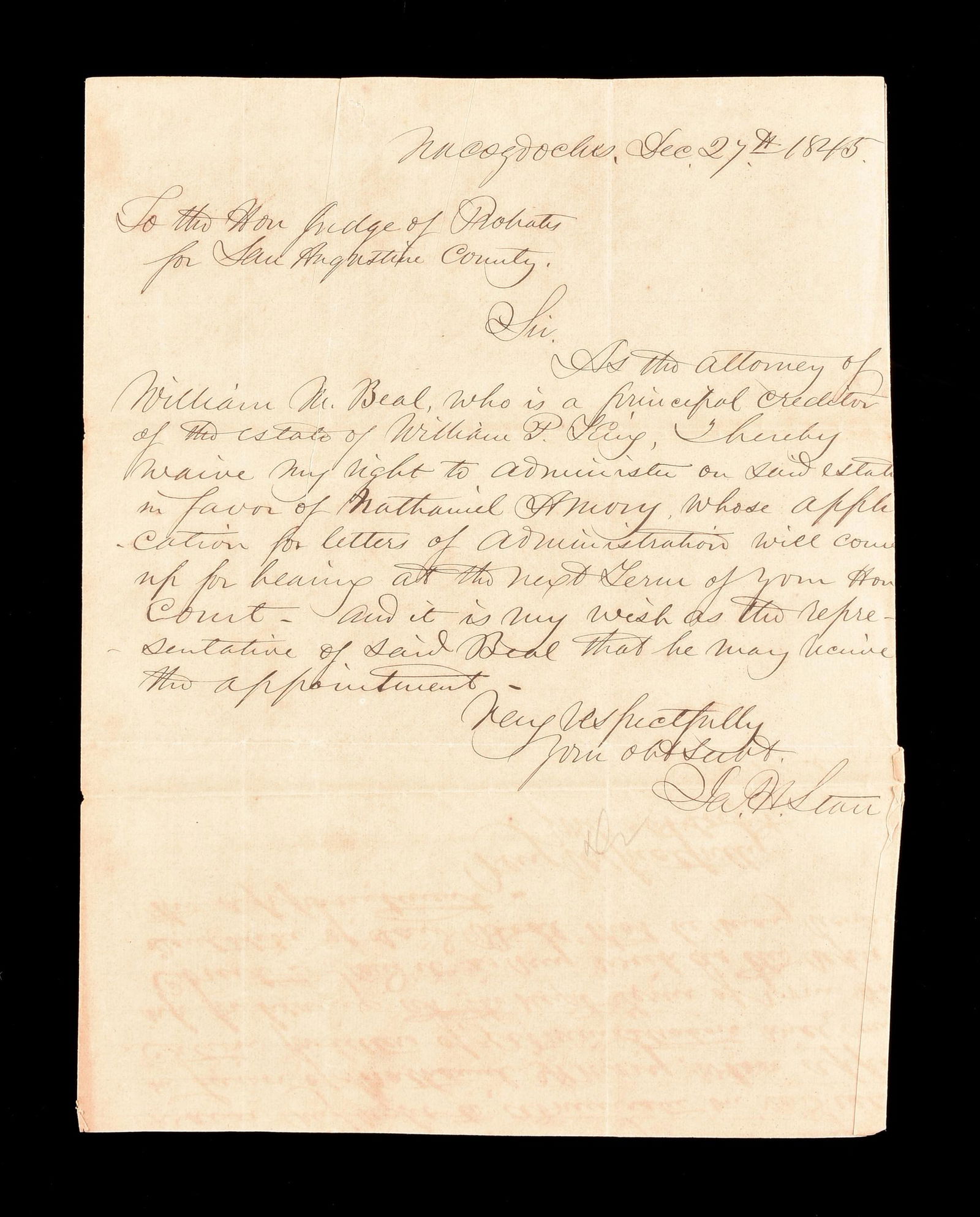 A REPUBLIC OF TEXAS MANUSCRIPT, JAMES HARPER STARR (1 of 2)