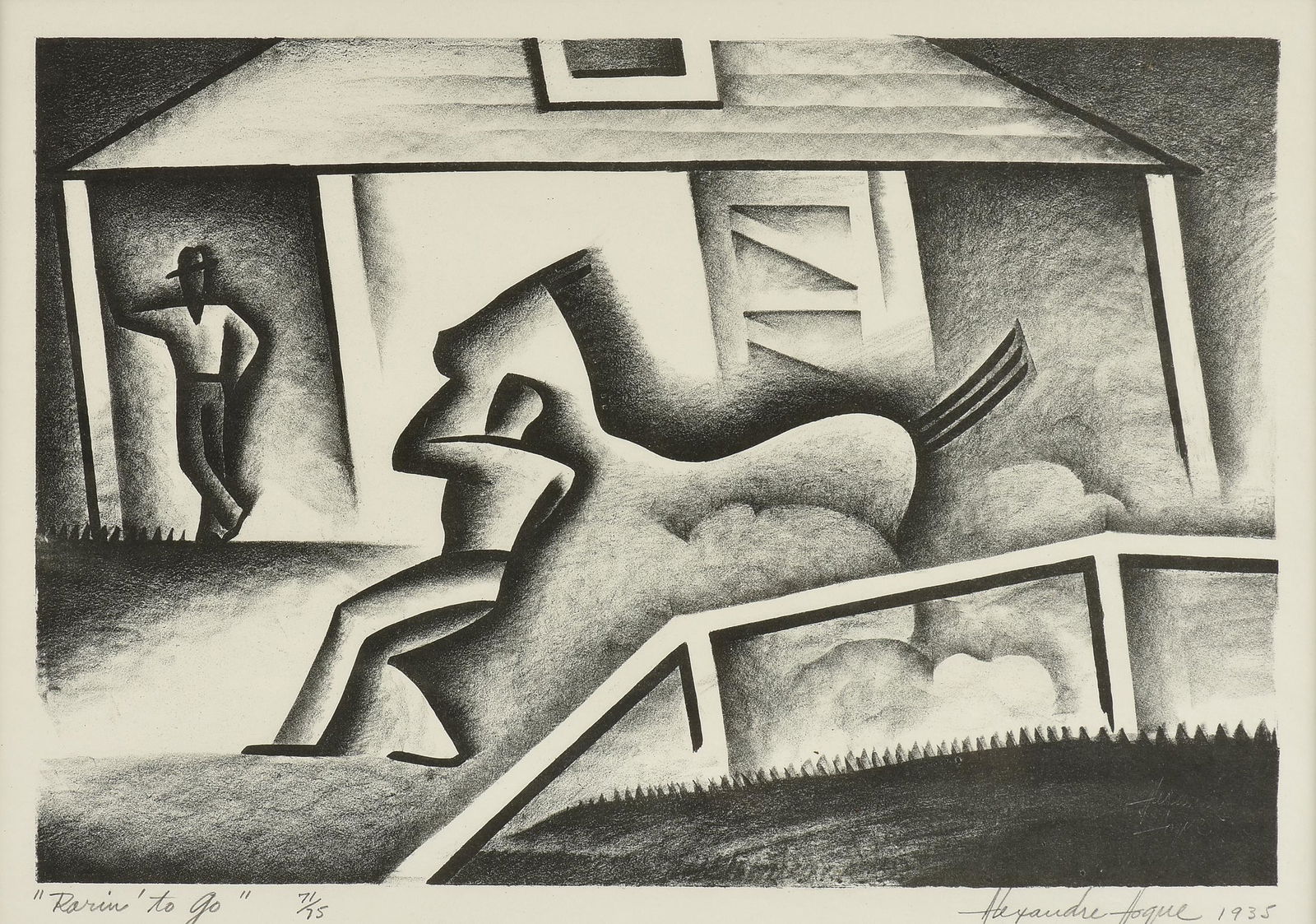 ALEXANDRE HOGUE (American/Texas 1898-1994) A PRINT, (1 of 8)