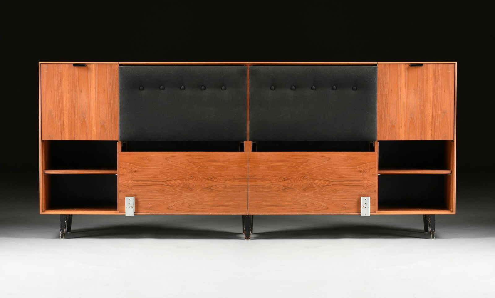 GEORGE NELSON (American 1908 -1986) A TEAK HEADBOARD, (1 of 10)