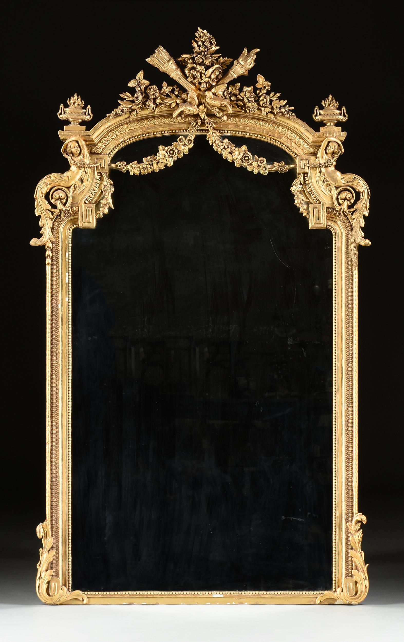 A LOUIS XVI REVIVAL PARCEL-GILT AND ORNATELY CARVED (1 of 7)
