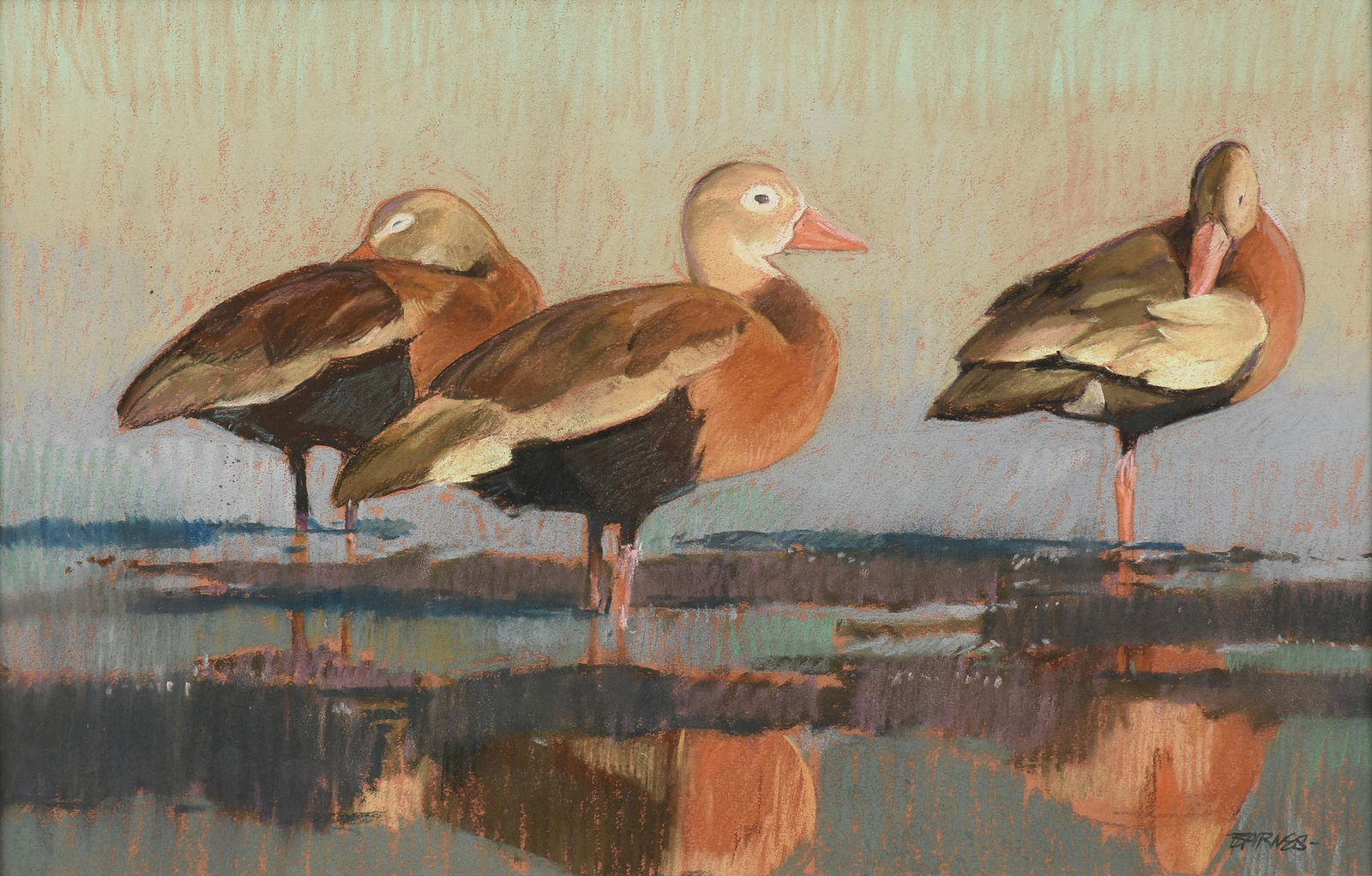 AL BARNES (American/Texas 1937-2015) A DRAWING, "Black (1 of 8)