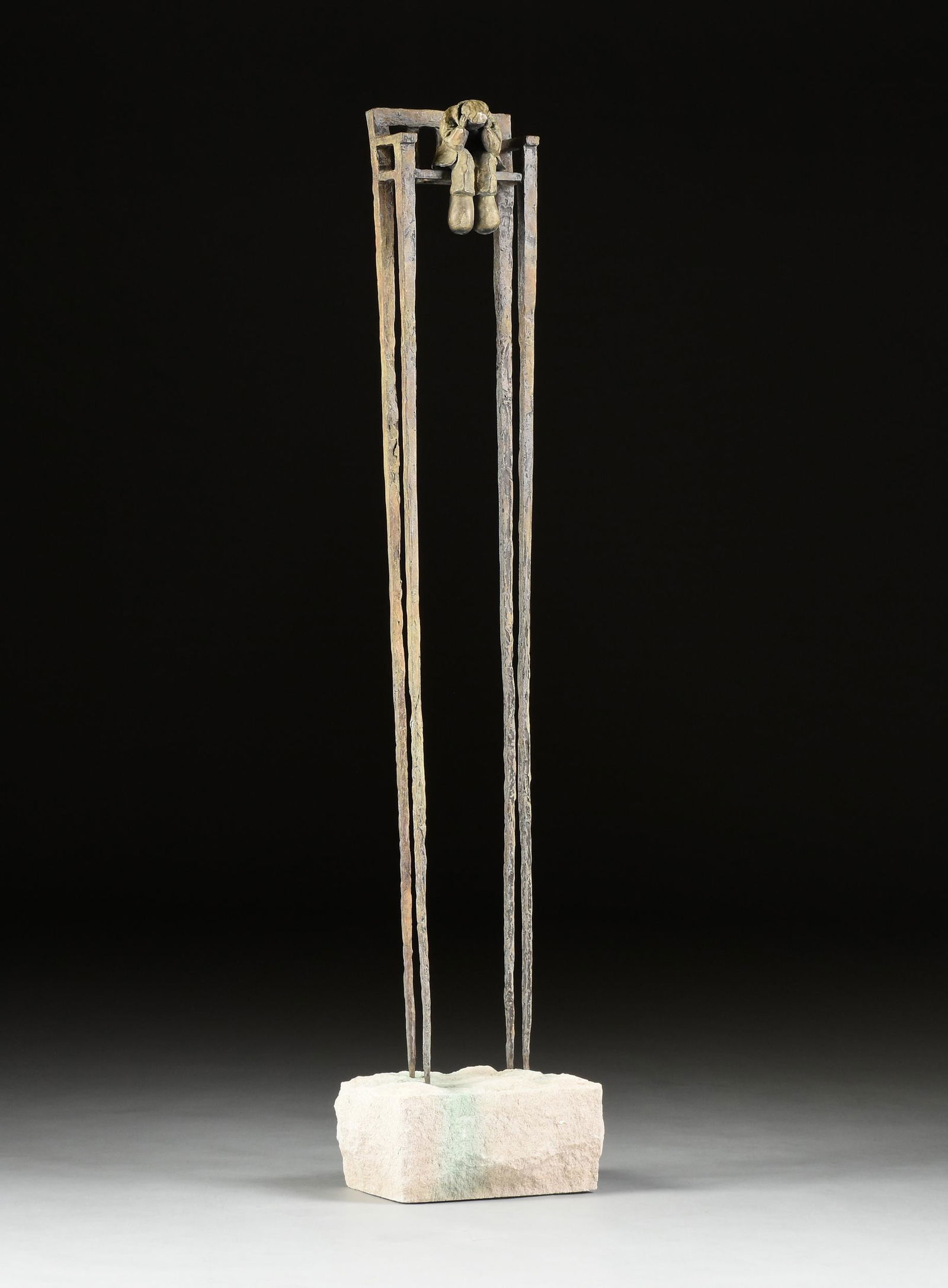 MACKENZIE THORPE (English b. 1956) A BRONZE MAQUETTE, (1 of 10)