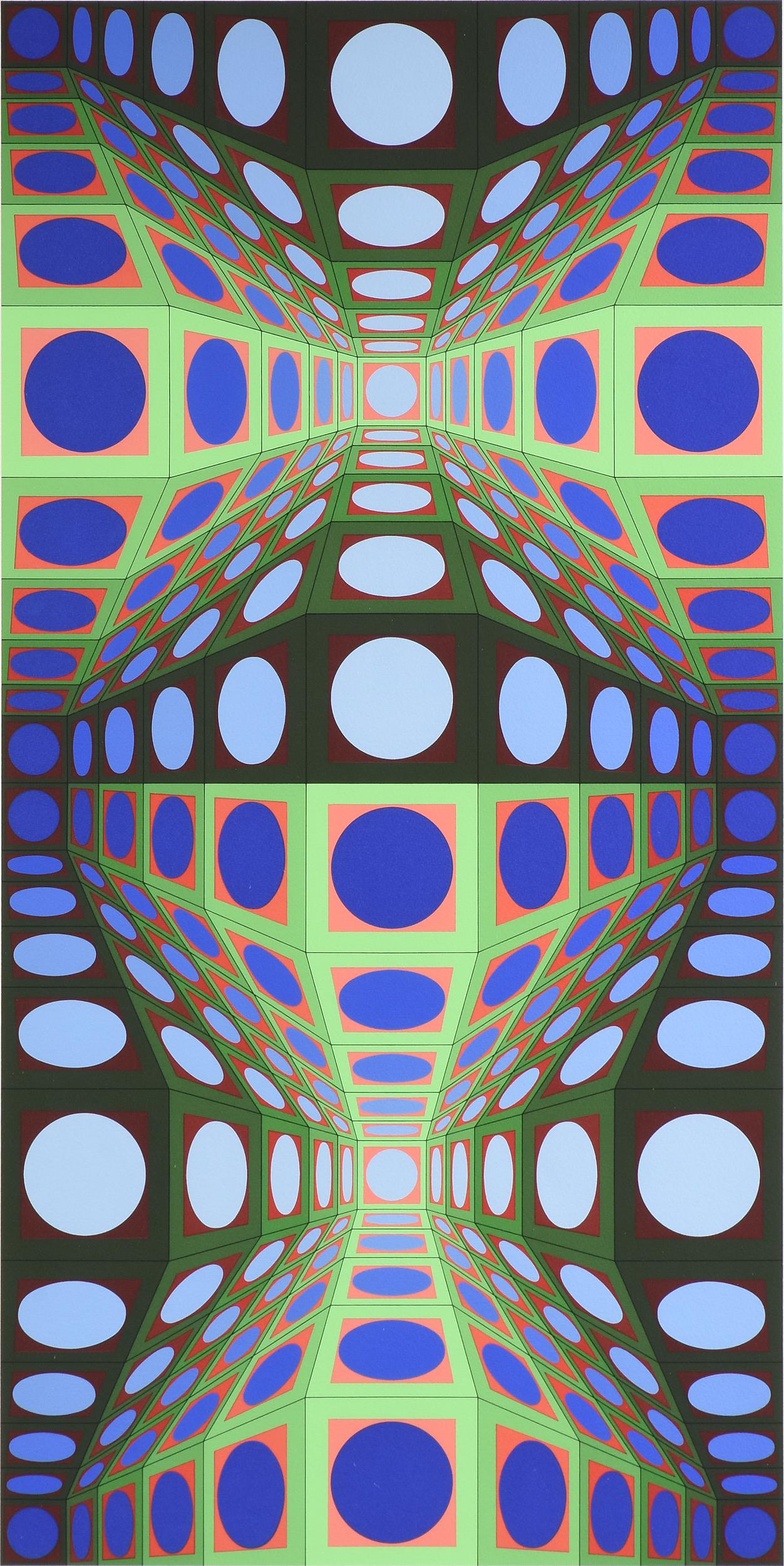 VICTOR VASARELY (Hungarian 1906-1997) A PRINT, "Pava," (1 of 11)