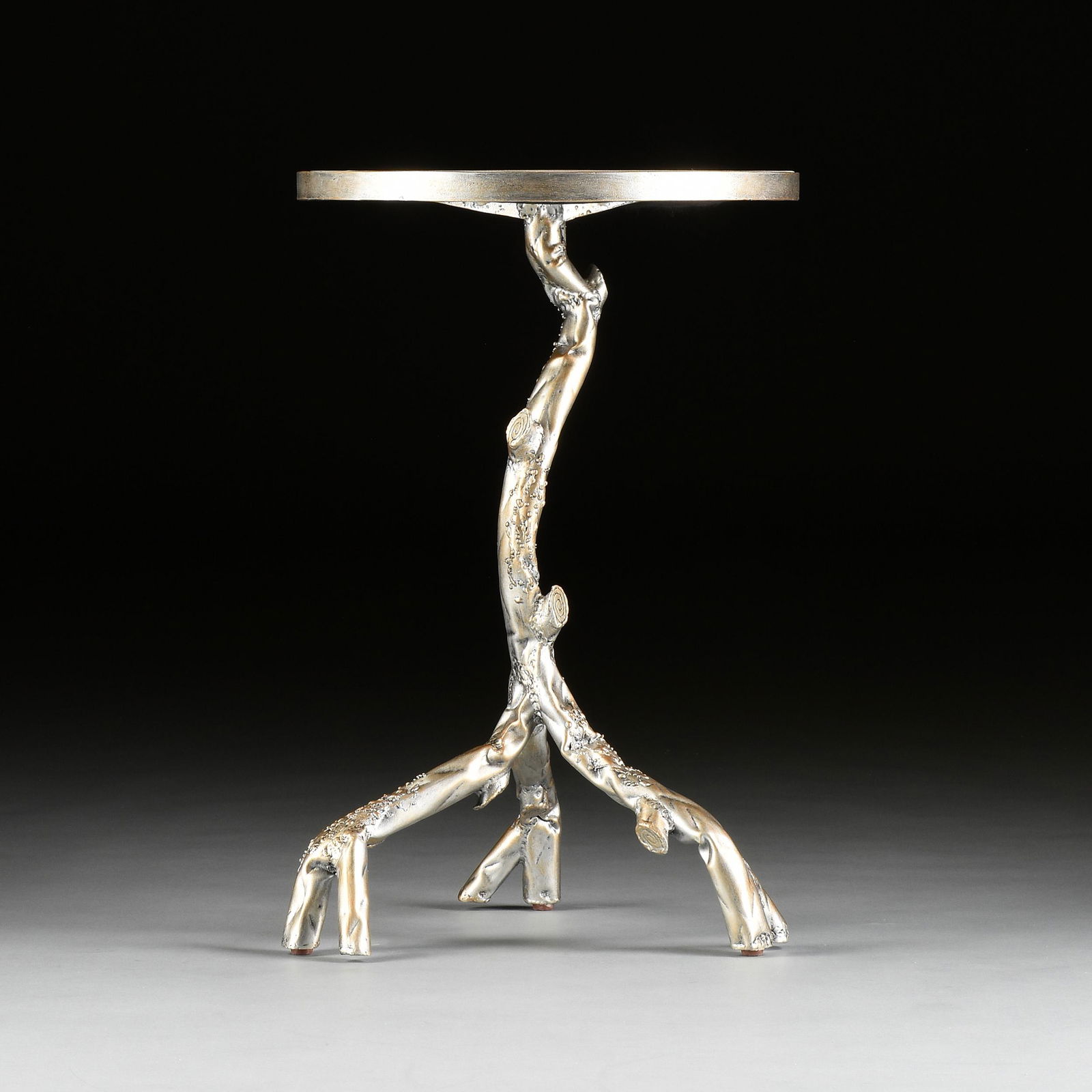 A GIACOMETTI STYLE SILVER PAINTED METAL "TREE (1 of 7)