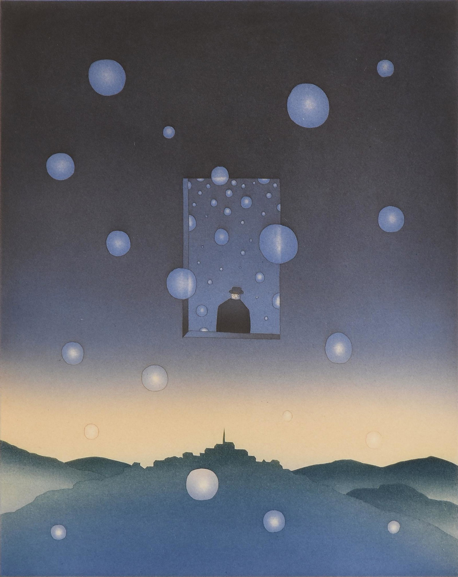 JEAN-MICHEL FOLON (Belgian 1934-2005) A PRINT, "Un (1 of 12)