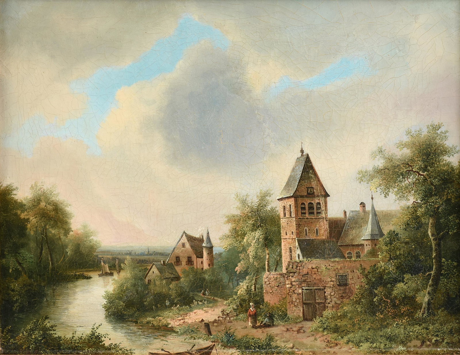JOHANNES MAURISZ JANSEN (Dutch 1812-1857) A PAINTING, (1 of 15)