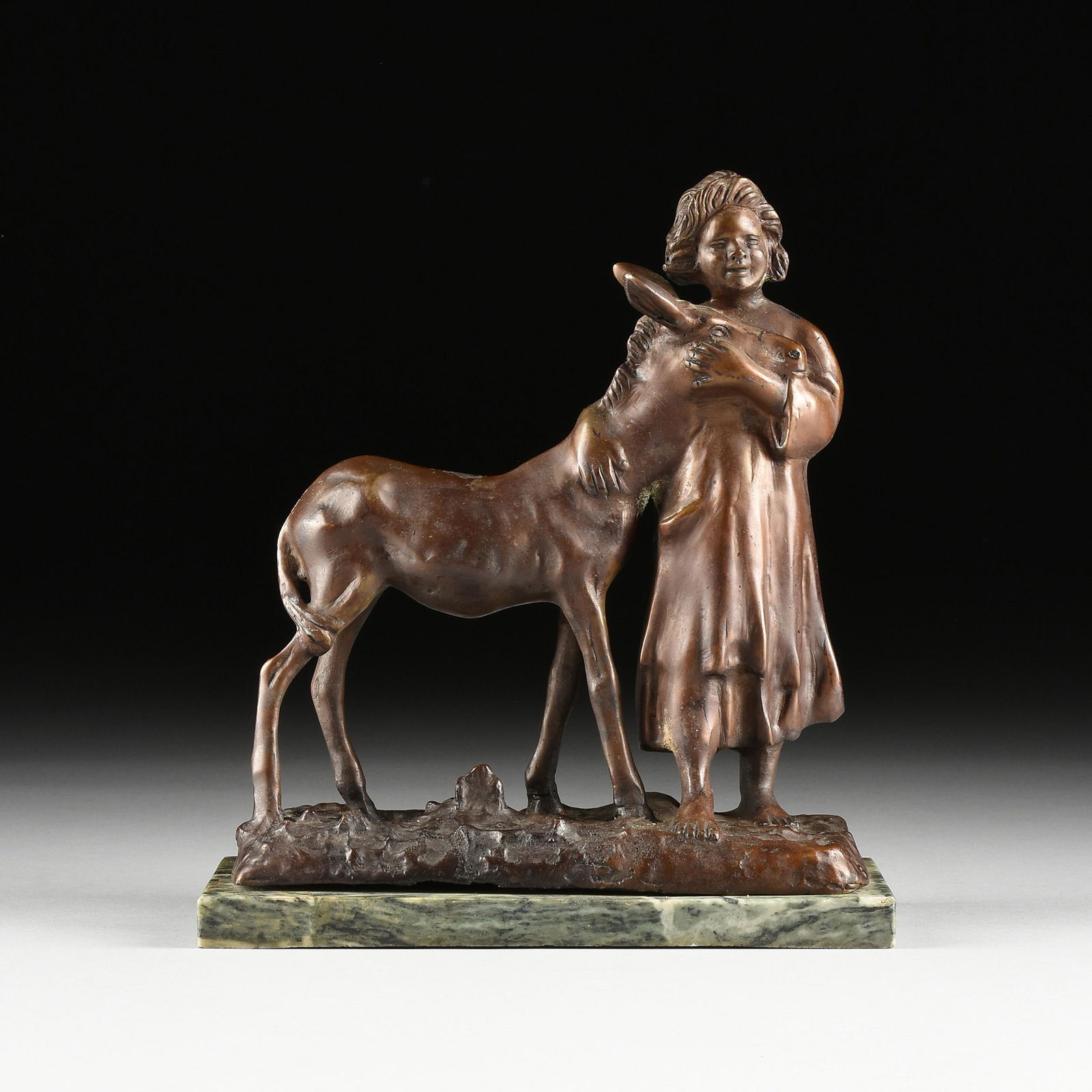 GIOVANNI DE MARTINO (ITALIAN 1870-1938) A BRONZE, "Girl (1 of 10)