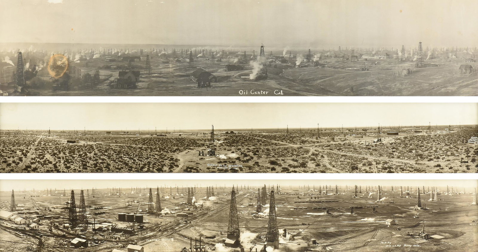 AMERICAN SCHOOL, A GROUP OF FOUR OIL FIELD PHOTOGRAPHS, (1 of 20)