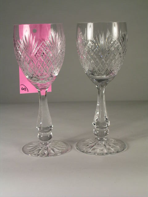 A service of eight Continental cut crystal wine gob