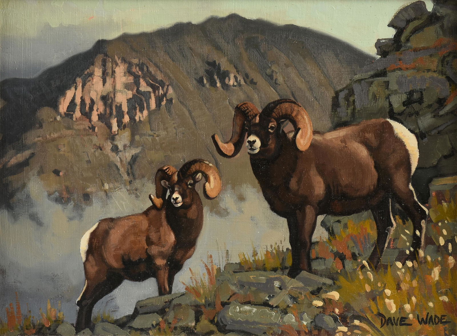 DAVE WADE (American 1952-2019) A PAINTING, "Big Horn," (1 of 9)