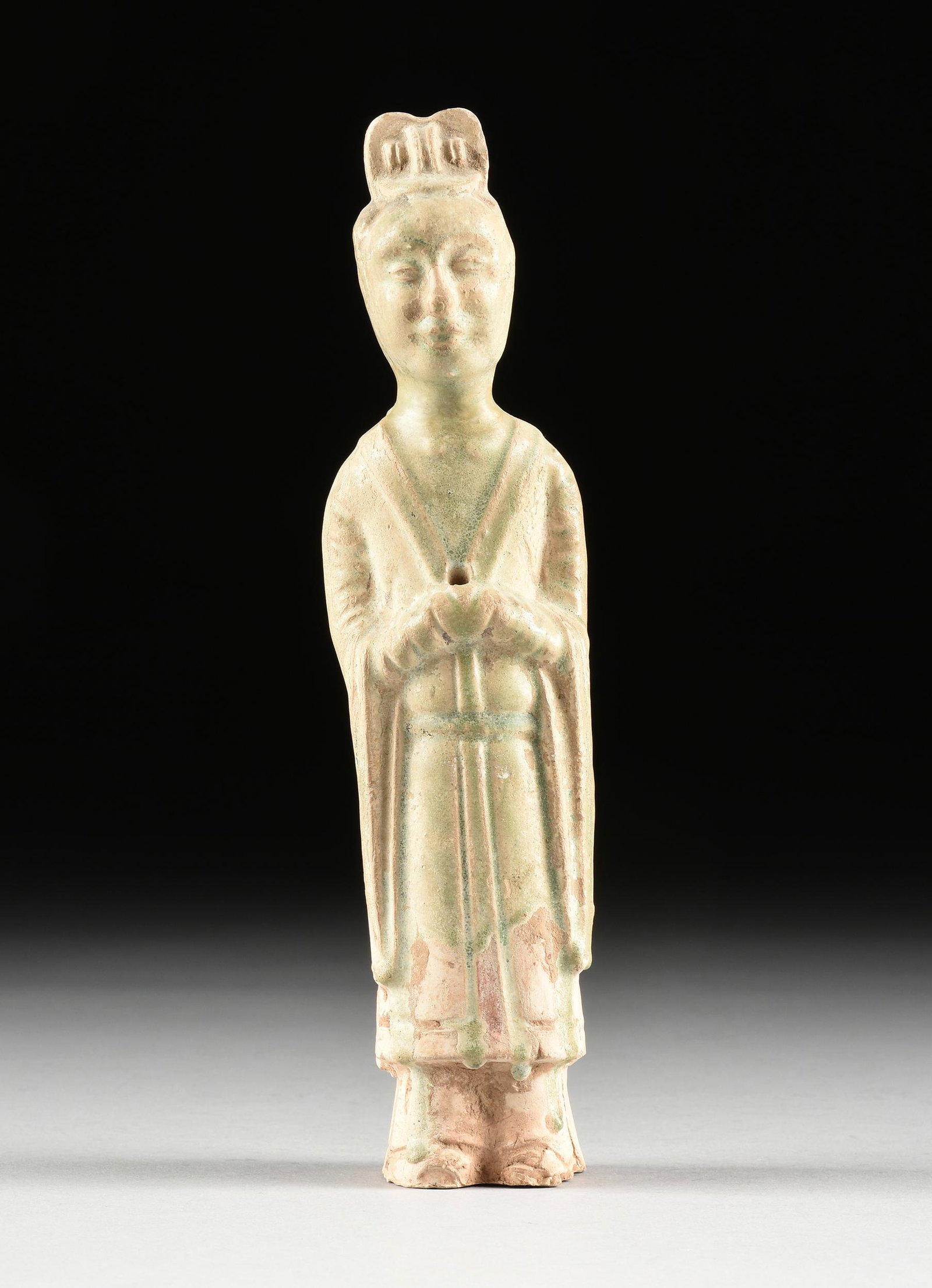 A CHINESE TOMB FIGURE OF A CIVIL OFFICIAL, ATTRIBUTED (1 of 7)