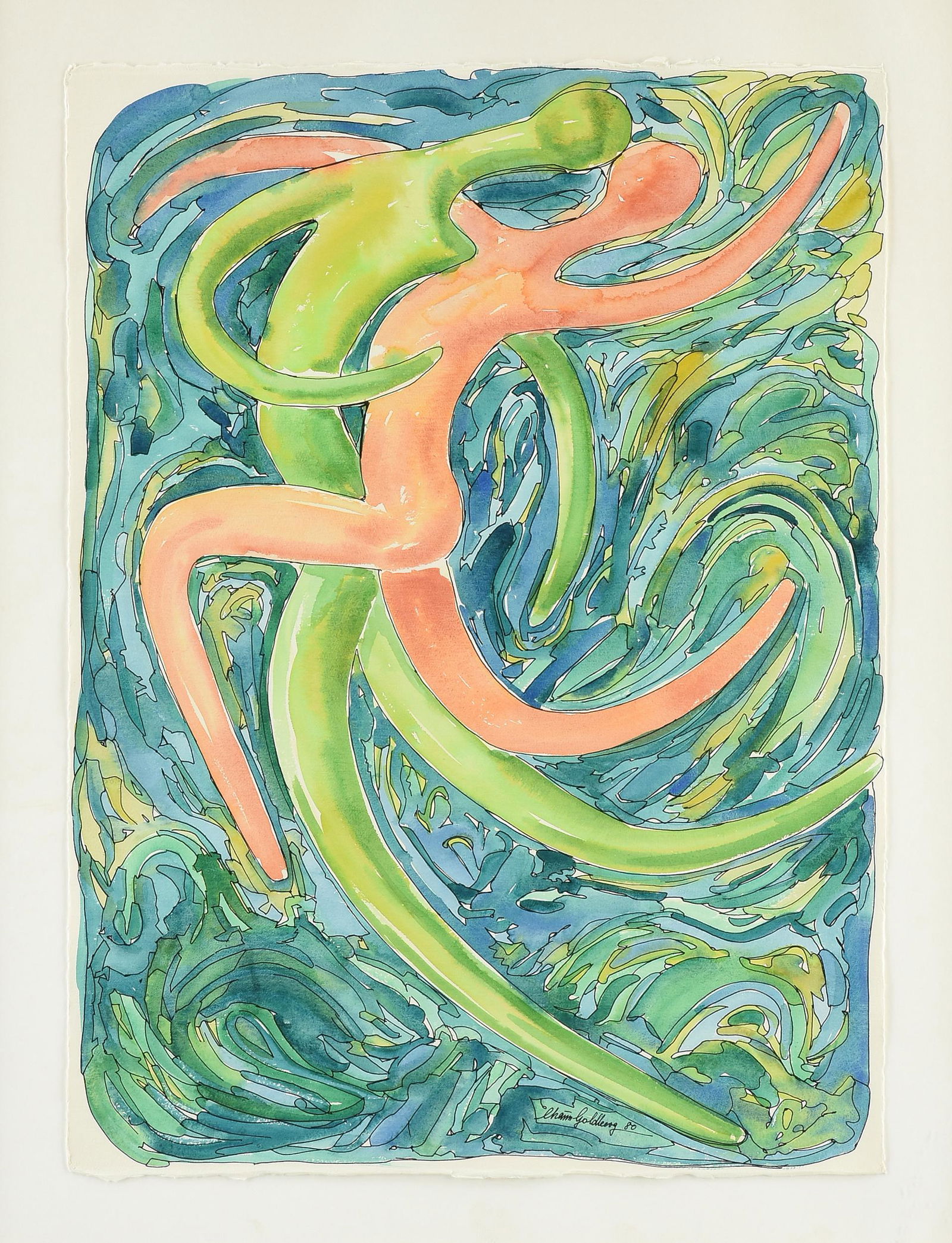 CHAIM GOLDBERG (Polish/American 1917-2004) A PAINTING, (1 of 10)