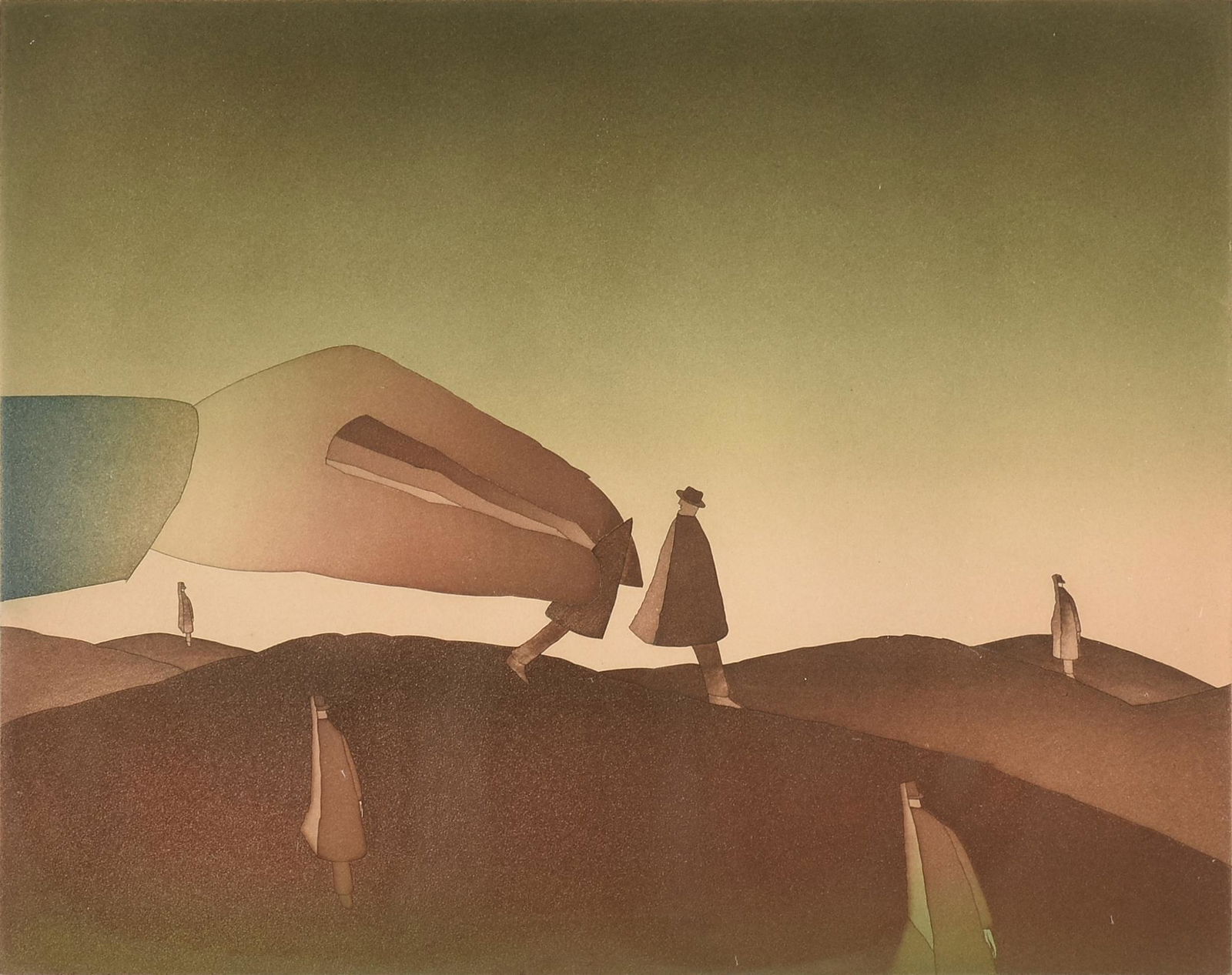 JEAN-MICHEL FOLON (Belgian 1934-2005) A PRINT, "Qui," (1 of 12)