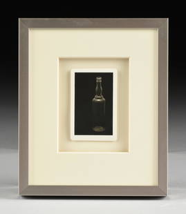 JEFFERSON HAYMAN (American b. 1969) A PHOTOGRAPH,: JEFFERSON HAYMAN (American b. 1969) A PHOTOGRAPH, "Bottle," toned gelatin silver print, limited edition 3/25, verso with gallery label, 3" x 2", framed, 7 1/2" x 6 3/8". Provenance: Art collection of