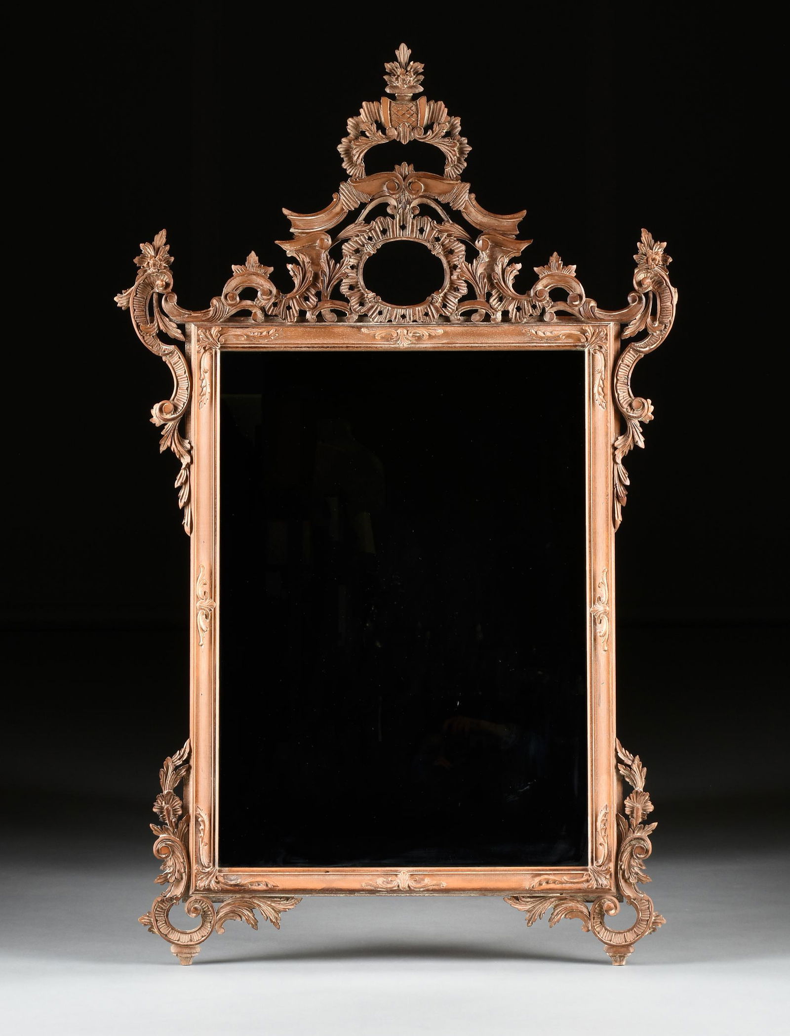 A RÉGENCE STYLE CARVED WOOD MIRROR, EARLY 20TH (1 of 4)