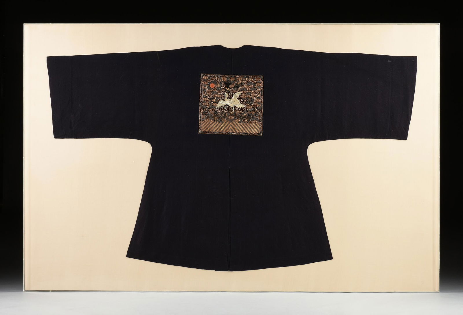 A CHINESE FOURTH RANK CIVIL OFFICIAL'S MIDNIGHT BLUE (1 of 8)