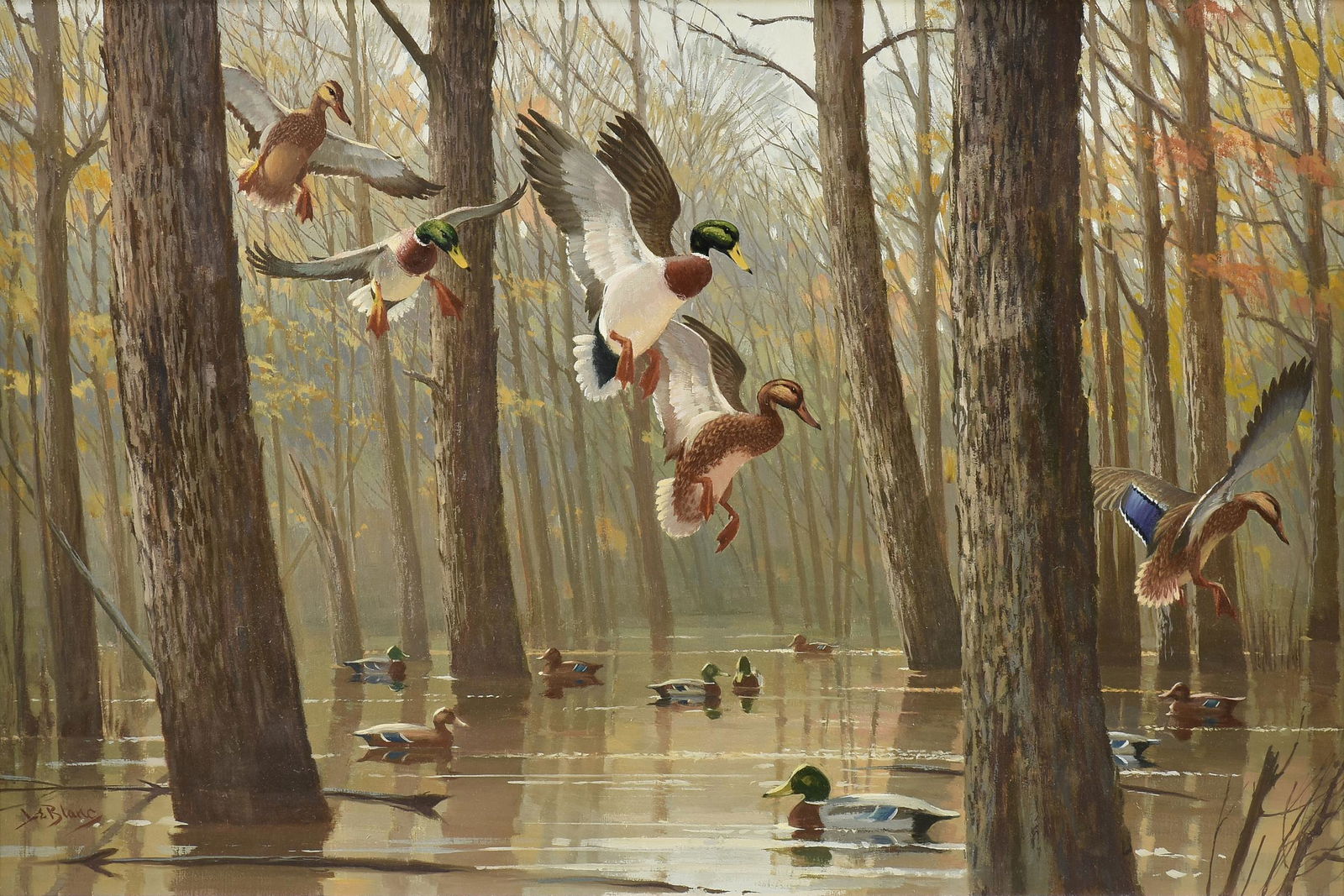 LEE LEBLANC (American 1913-1988) A PAINTING, "Mallard (1 of 13)
