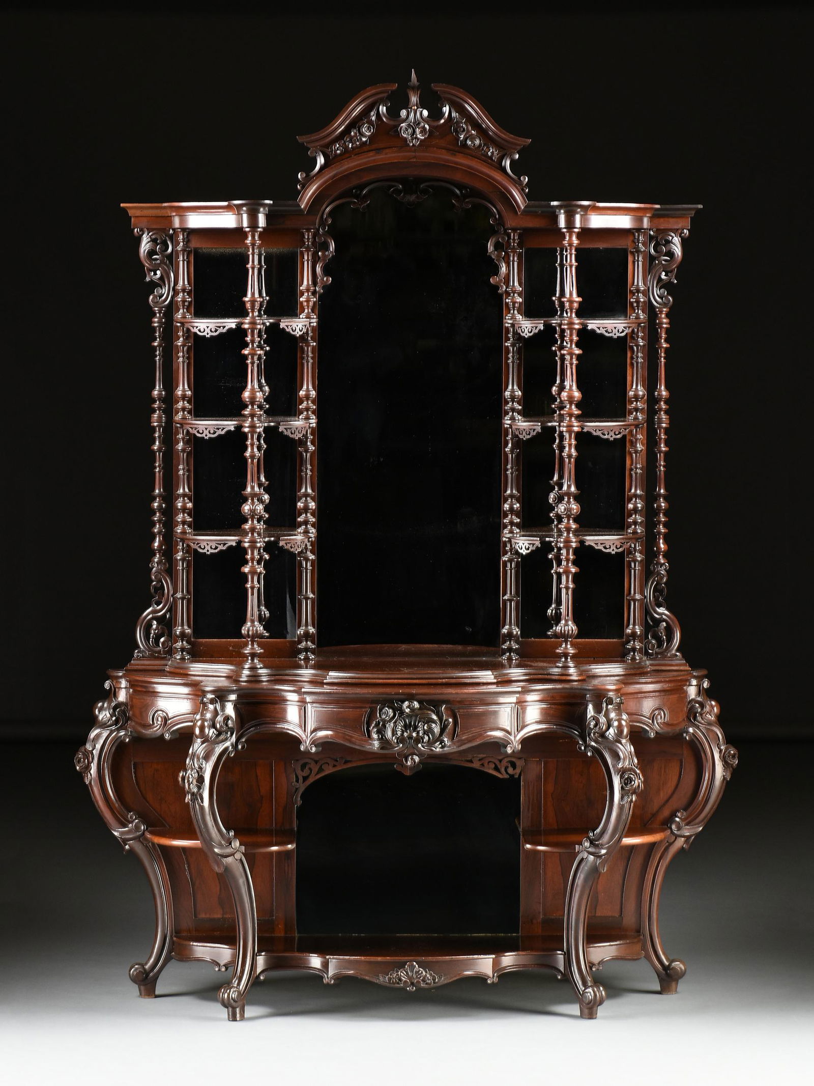 AN AMERICAN ROCOCO REVIVAL ROSEWOOD ETAGÈRE (1 of 9)