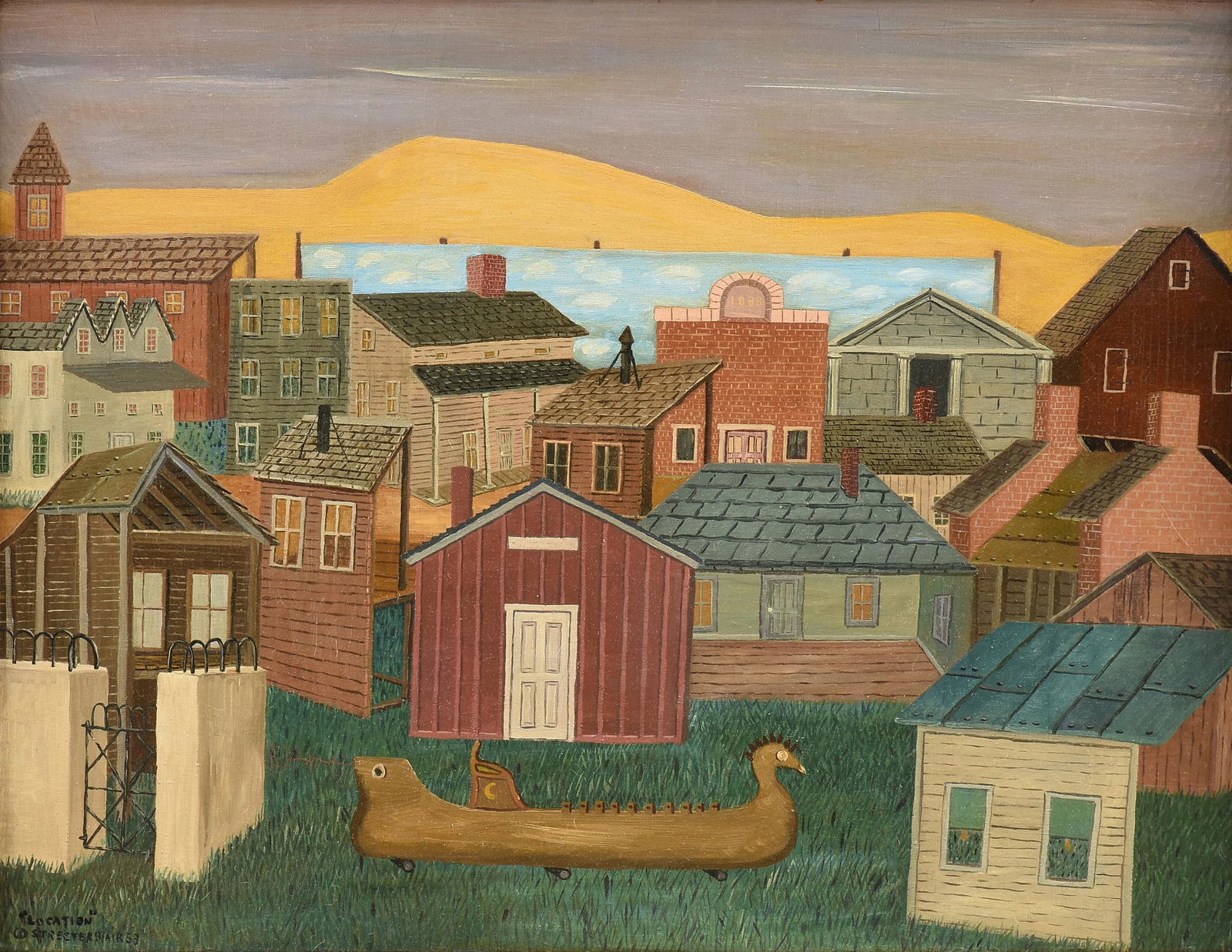 STREETER BLAIR (American 1888-1966) A NAIVE PAINTING, (1 of 13)