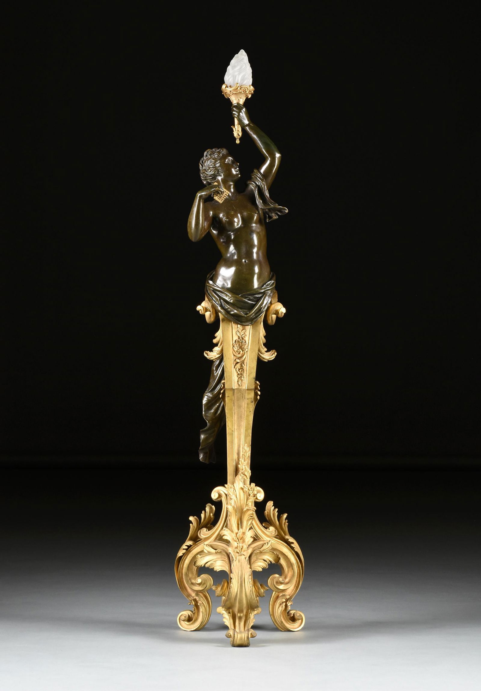 A FRENCH BELLE ÉPOQUE GILT AND PATINATED BRONZE (1 of 11)