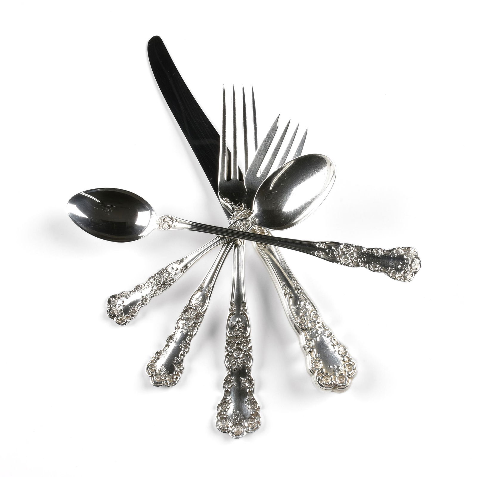 A FIFTY-NINE PIECE GORHAM STERLING SILVER "BUTTERCUP" (1 of 4)