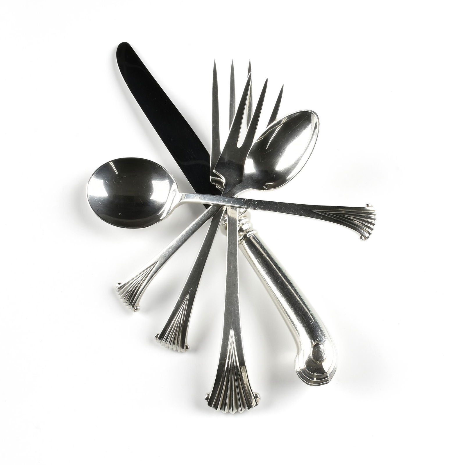 A FIFTY-NINE PIECE TUTTLE STERLING SILVER "ONSLOW" (1 of 3)