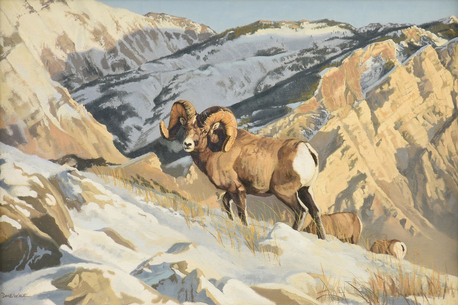 DAVE WADE (American 1952-2019) A PAINTING, "Bighorn (1 of 14)