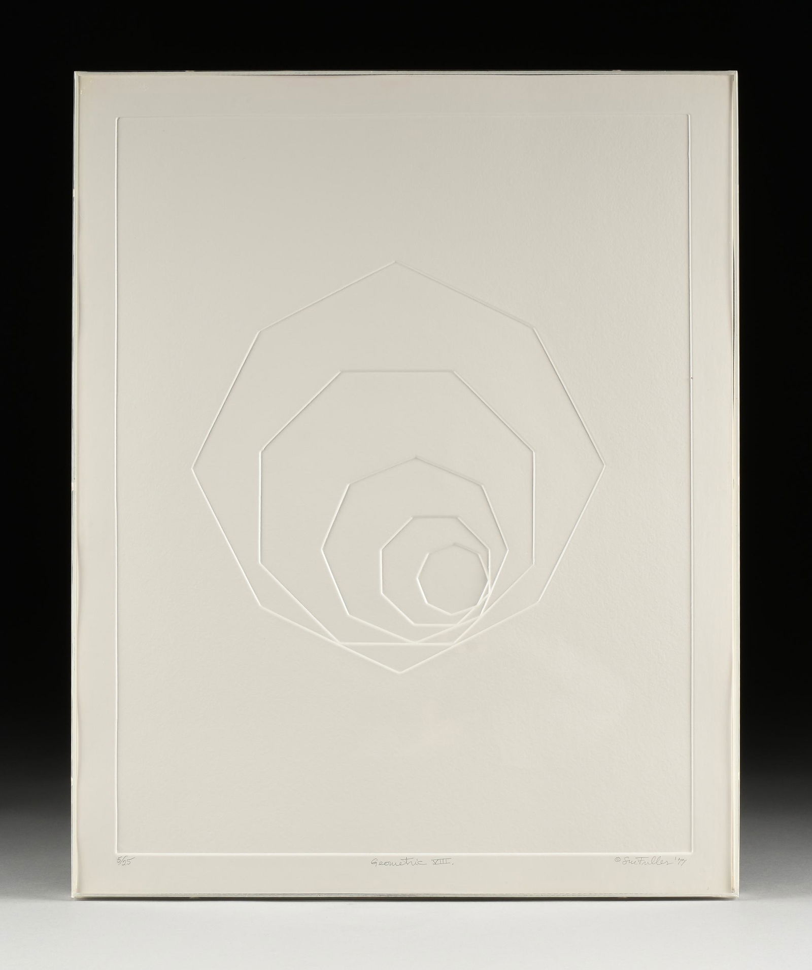 SUE FULLER (American 1914-2006) A PRINT, "Geometric VIII," 1977, (1 of 7)