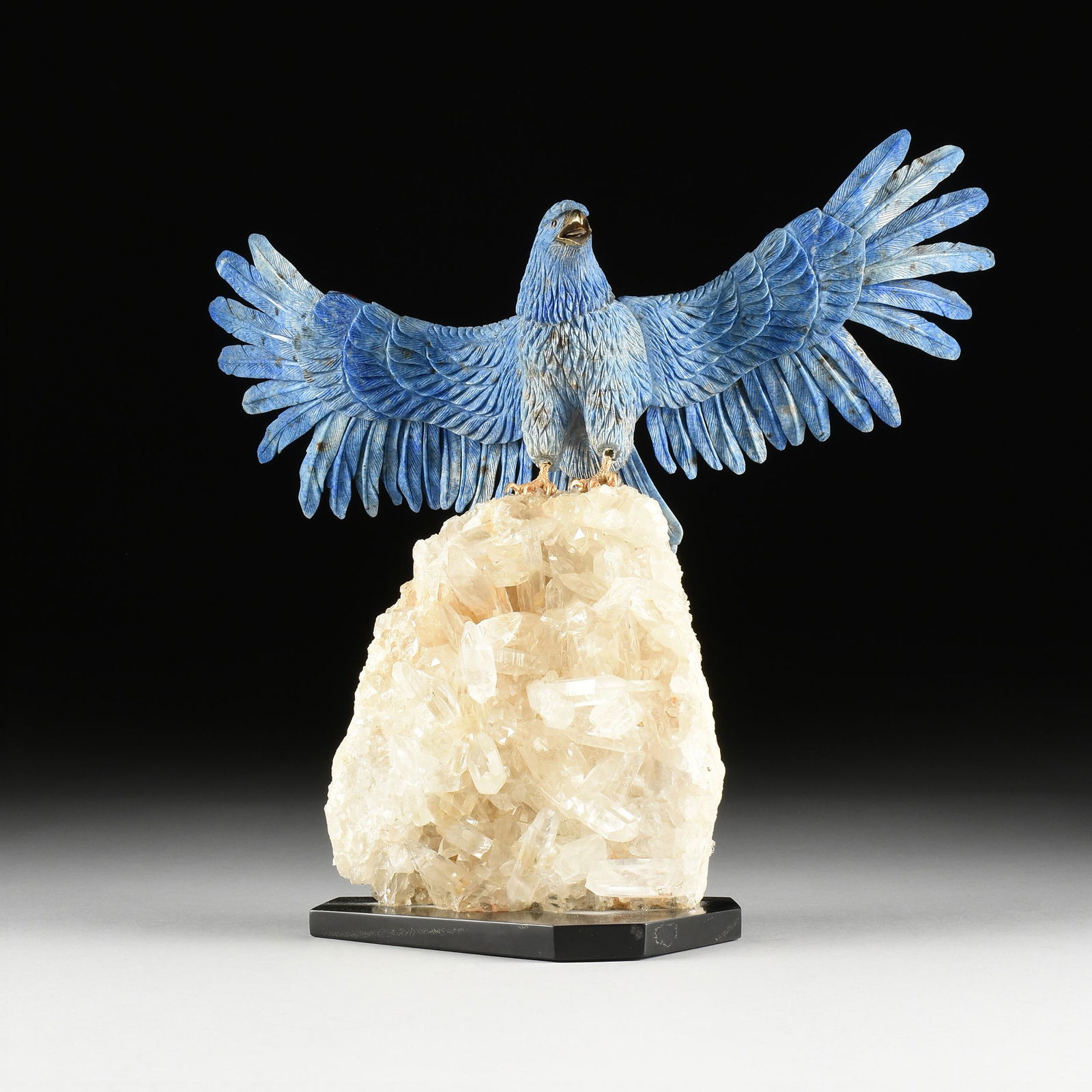 after LUIS ALBERTO QUISPE APARICIO (Peruvian 20th/21st Century) A LAPIDARY SCULPTURE, "Lapis Lazuli (1 of 11)