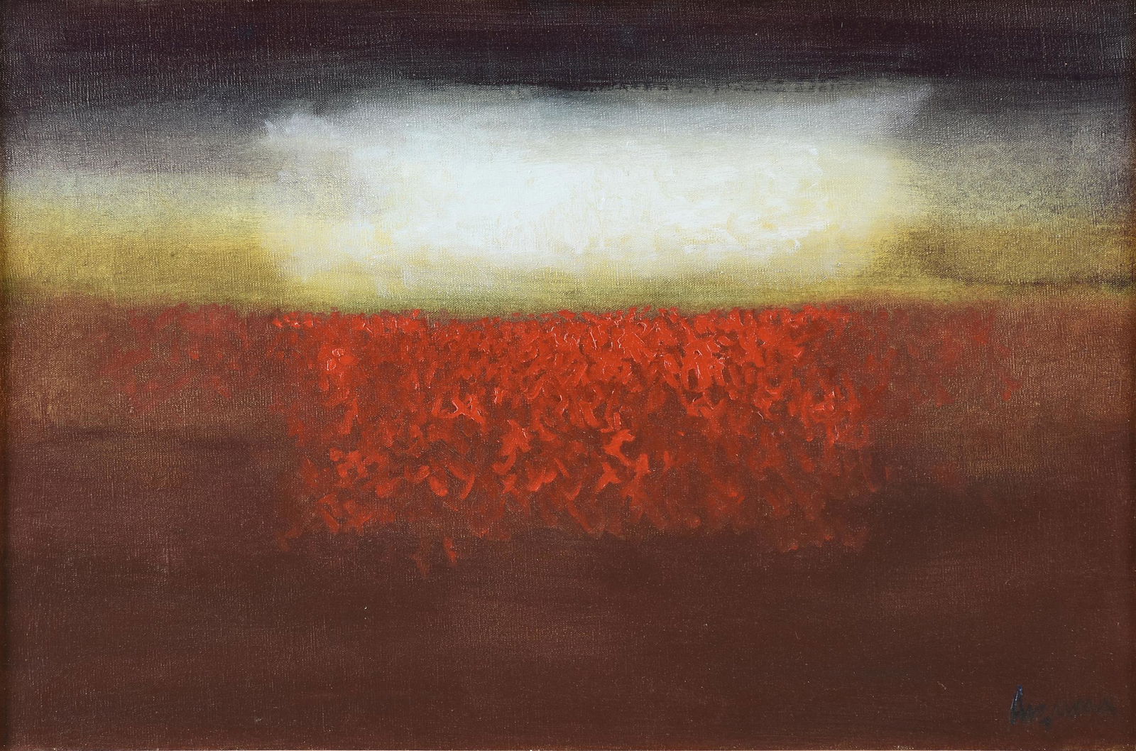 WILLIAM ANZALONE (American/Texas b. 1935) A PAINTING, "Sunset," 20TH CENTURY, (1 of 12)