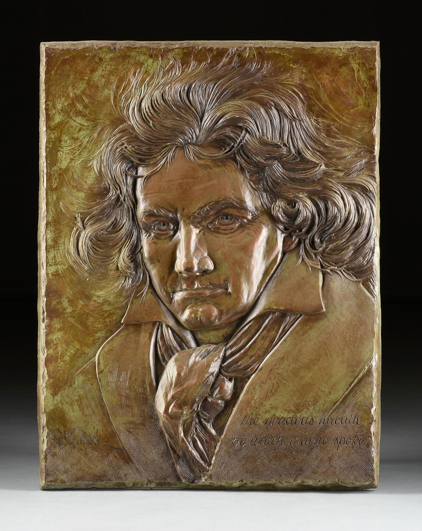 BILL MACK (American b 1944) A RELIEF WALL HANGING, "Beethoven," 1985, (1 of 9)