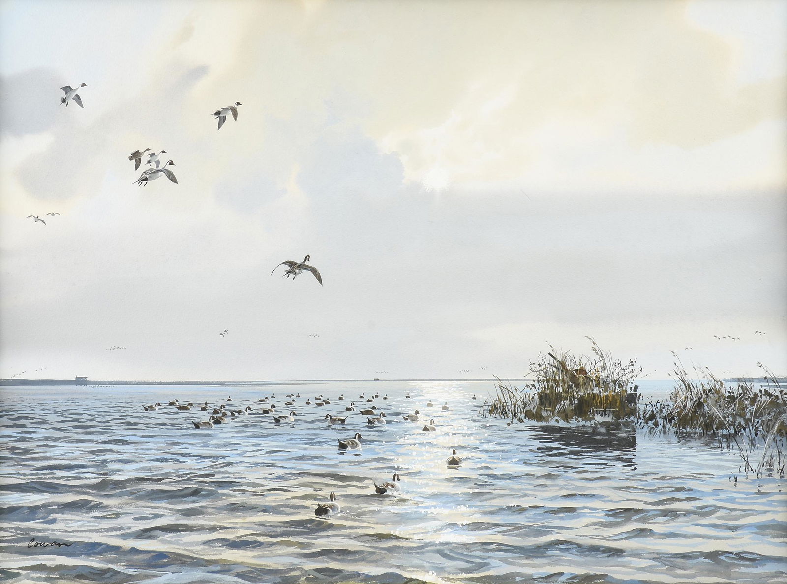 JOHN P. COWAN (American/Texas 1920-2008) A PAINTING, "Take the Lead," 1971, (1 of 15)