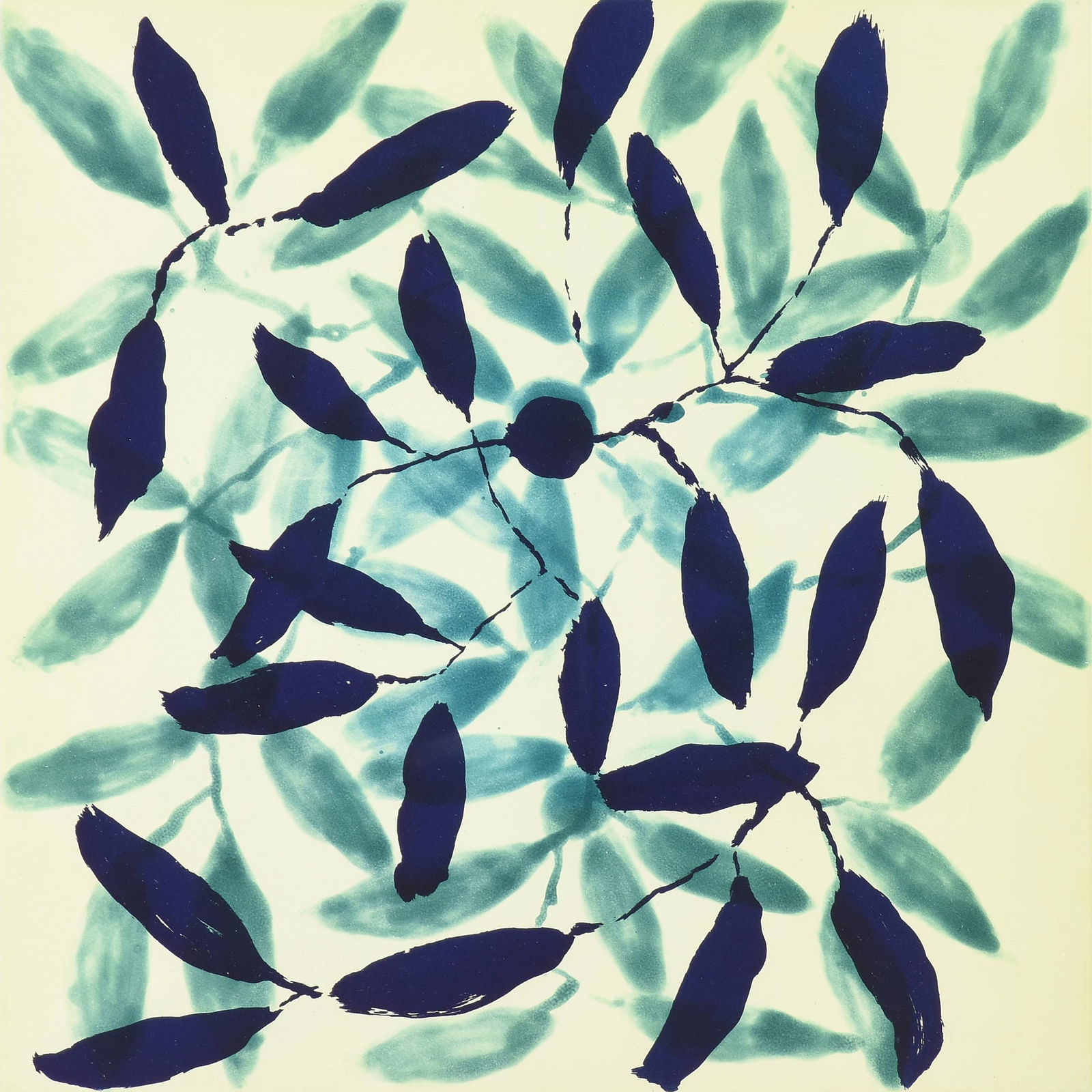 ROSS BLECKNER (American b. 1949) A PRINT, "Swinging Door - Black and Green," 2007, (1 of 11)