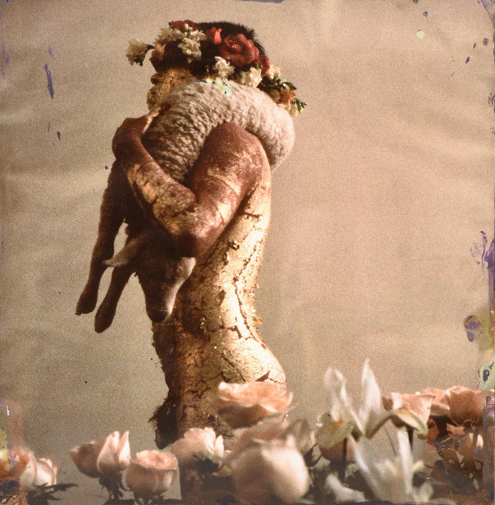 MICHAEL TRACY (American/Texas b. 1943) A TETRAPTYCH, "Cruz II: Amor Omnia XIII-XVII," 20TH/21ST: MICHAEL TRACY (American/Texas b. 1943) A TETRAPTYCH, "Cruz II: Amor Omnia XIII-XVII," 20TH/21ST CENTURY, five mixed media on cibachrome prints on paper; each 25 1/2'' x 38'', framed 29'' x 41''.