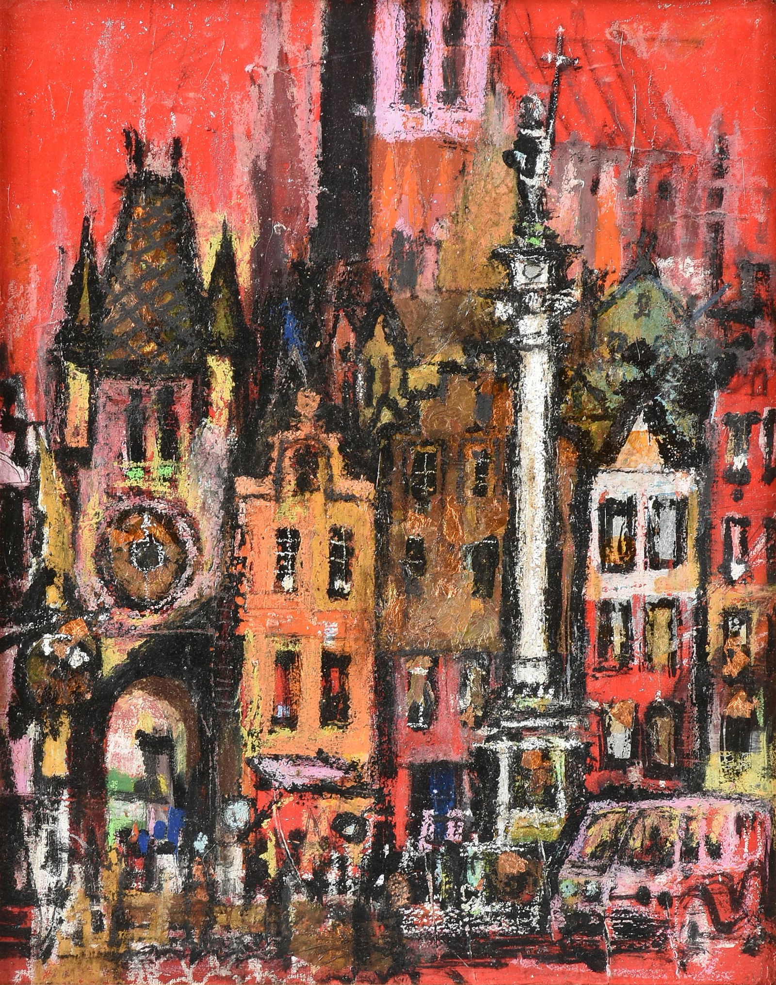 WILLIAM (BILL) CONDON (American/Texas 1923-1998) A PAINTING, "Vienna," 1965, (1 of 13)