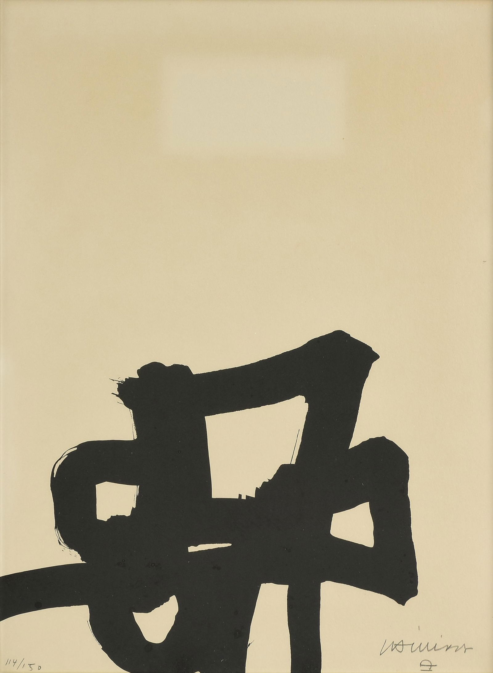 EDUARDO CHILLIDA (Spanish 1924-2002), A PRINT, "Dentro y Fuera," 1964, (1 of 8)